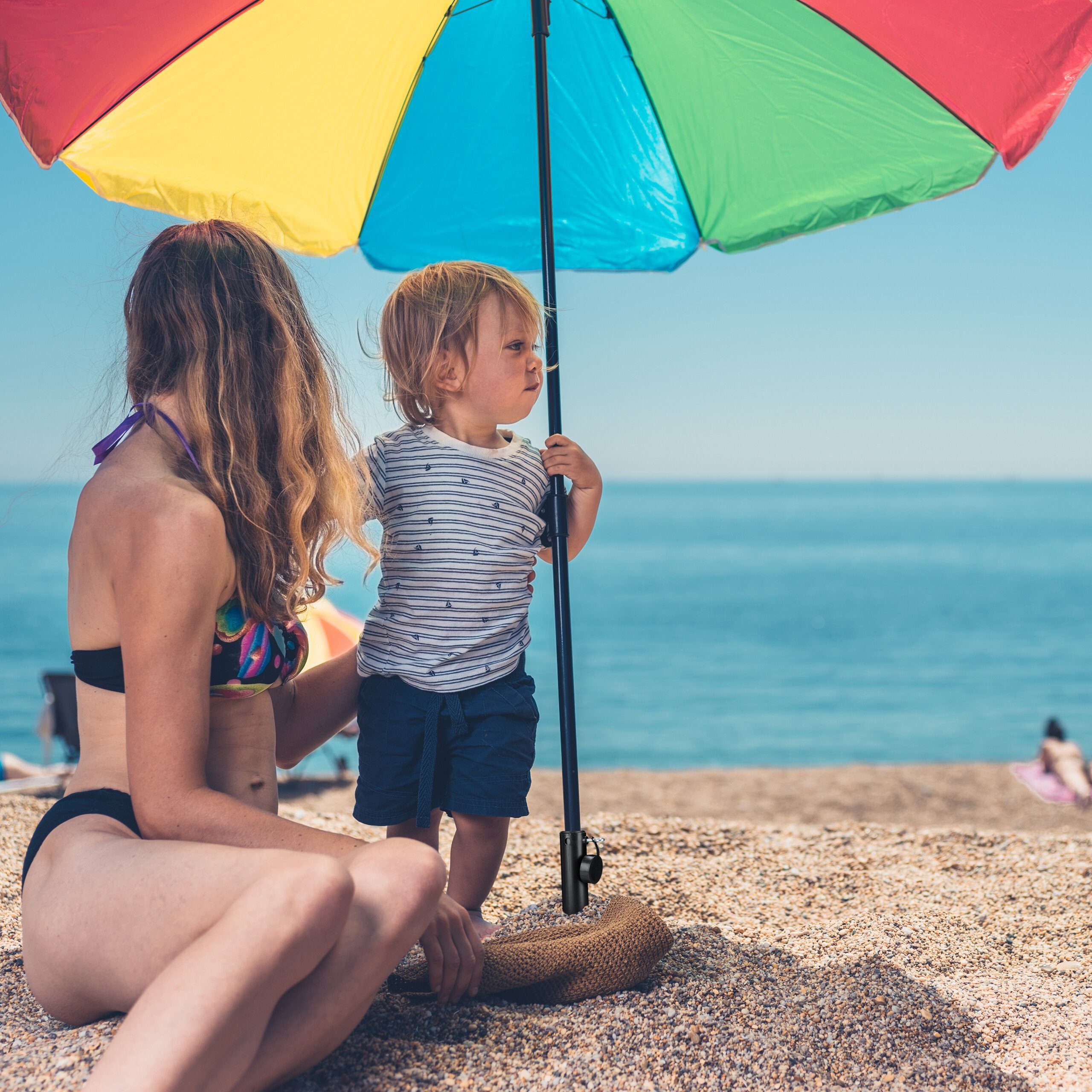 relaxdays Schirmhalter 2 x Bodenhülse für günstig online kaufen