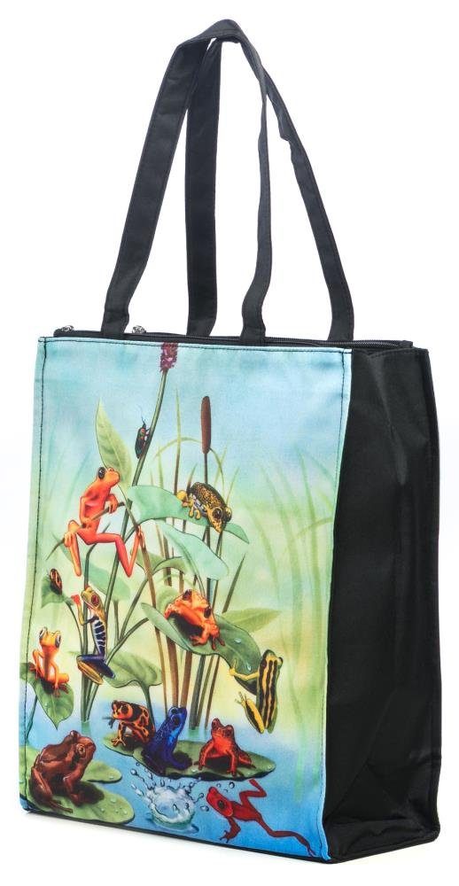 Luckyweather not just any other day Shopper Einkaufstasche / Twinbag Motiv FROG FAMILIY