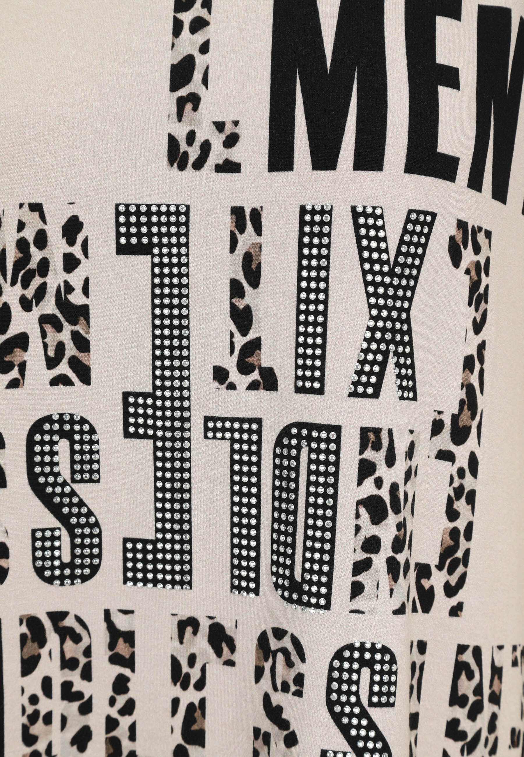 Doris Streich Rundhalsshirt (1-tlg) mit Leo-Wording-Print