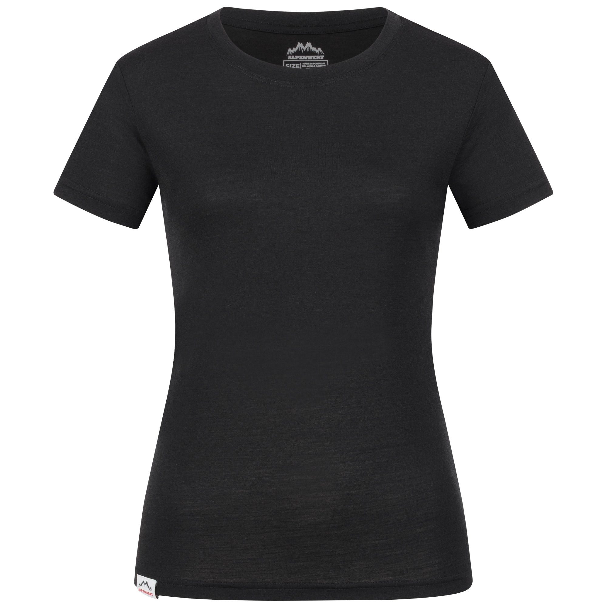 Alpenwert T-Shirt Damen Merino T-Shirt - mulesingfreie Wolle - hergestellt in Portugal (1 Pack) Antibakteriell, Anti-Schweiß-Geruch, Outdoor & Funktionsshirt
