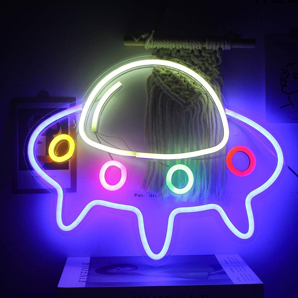 Sunicol LED Dekolicht LED Neon Schild Lampe,LED-Wandkunst Dekorative hängende Lichtleiste, mit USB transparenter Acrylrückwand,Kinderzimmer