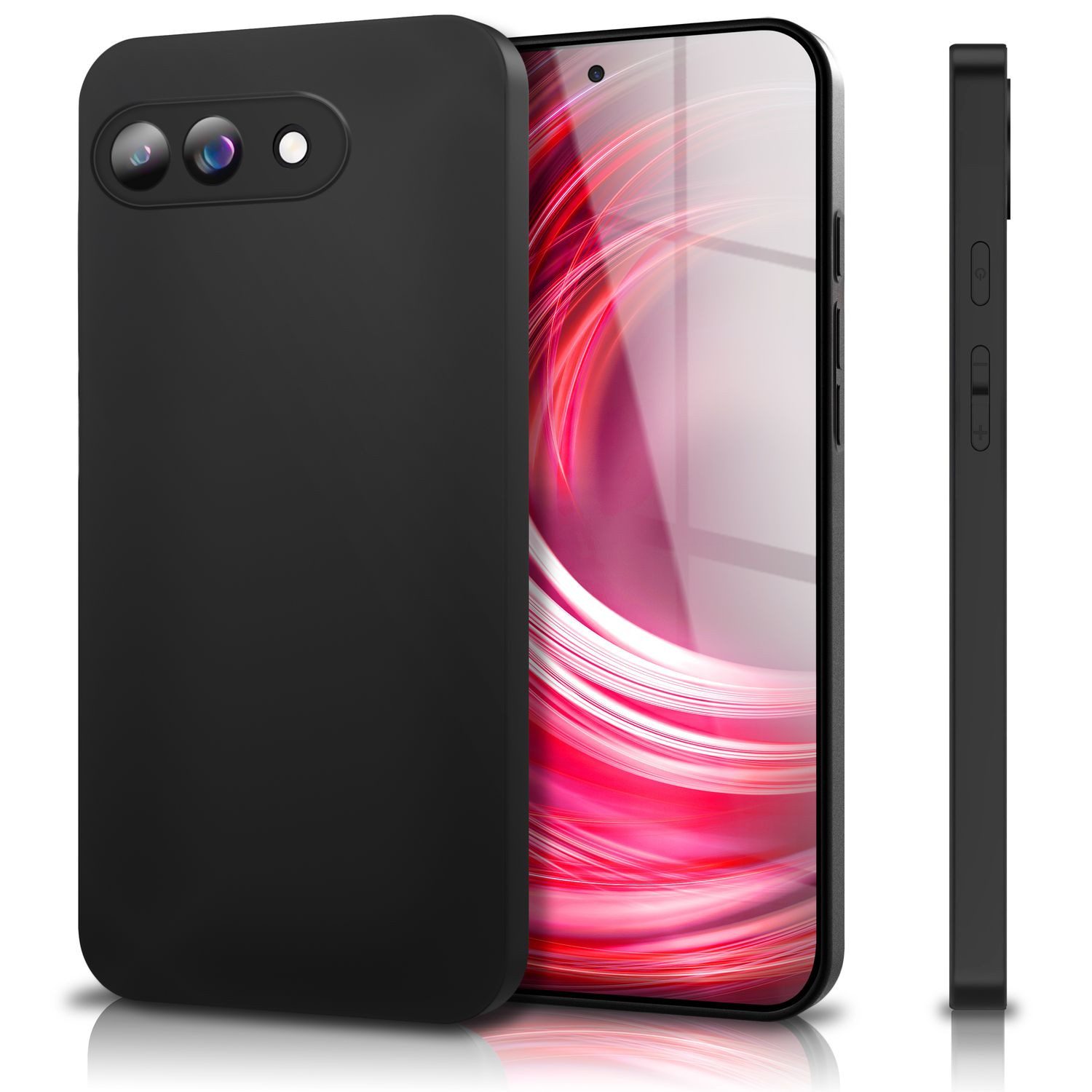 Nalia Smartphone-Hülle Google Pixel 9a 16 cm (6,3 Zoll), 1,28mm TPU Cover / Dünn & Mattiert / Staubschutz Tasten / Anti Flecken