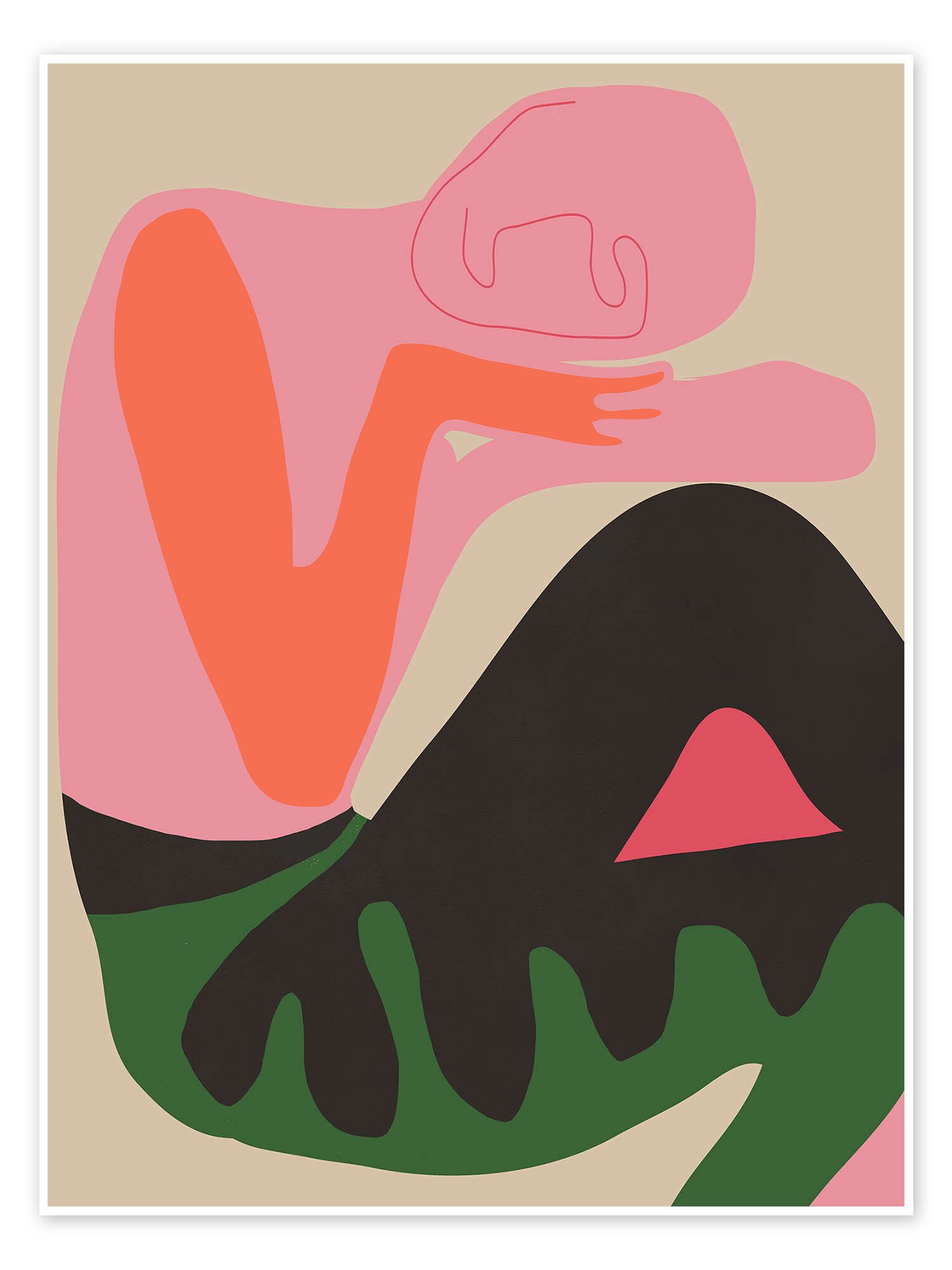 Posterlounge Wandbild Selflove Portrait, ThingDesign, erhältlich als Poster, Leinwandbild, Wandsticker oder Acrylglasbild