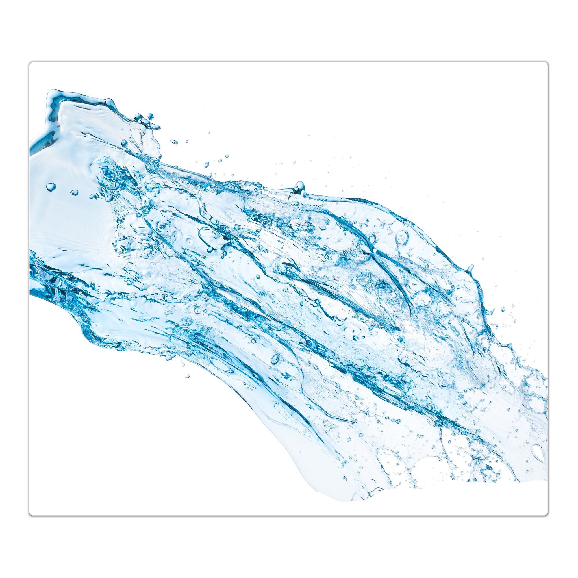 Primedeco aus Glas Glas, Wassersplash, Herdabdeckplatte Herd-Abdeckplatte tlg) Blaue (1 Spritzschutz