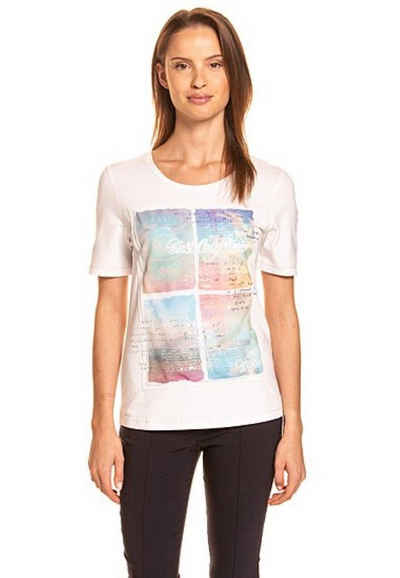 BONITA Print-Shirt East California Motiv Metallic-Schriftzüge, Stretch-Anteil