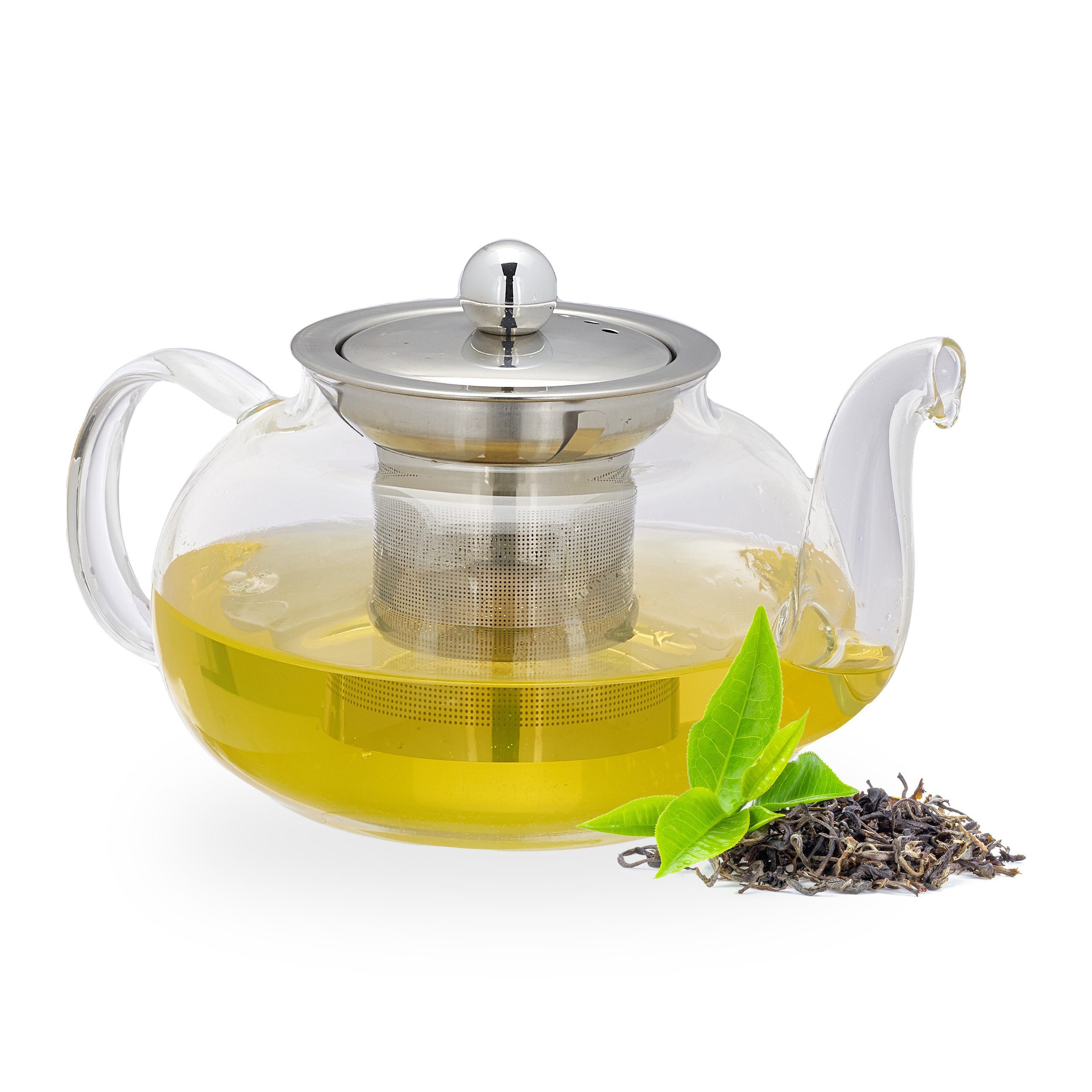 relaxdays Teekanne mit Siebeinsatz 600 ml