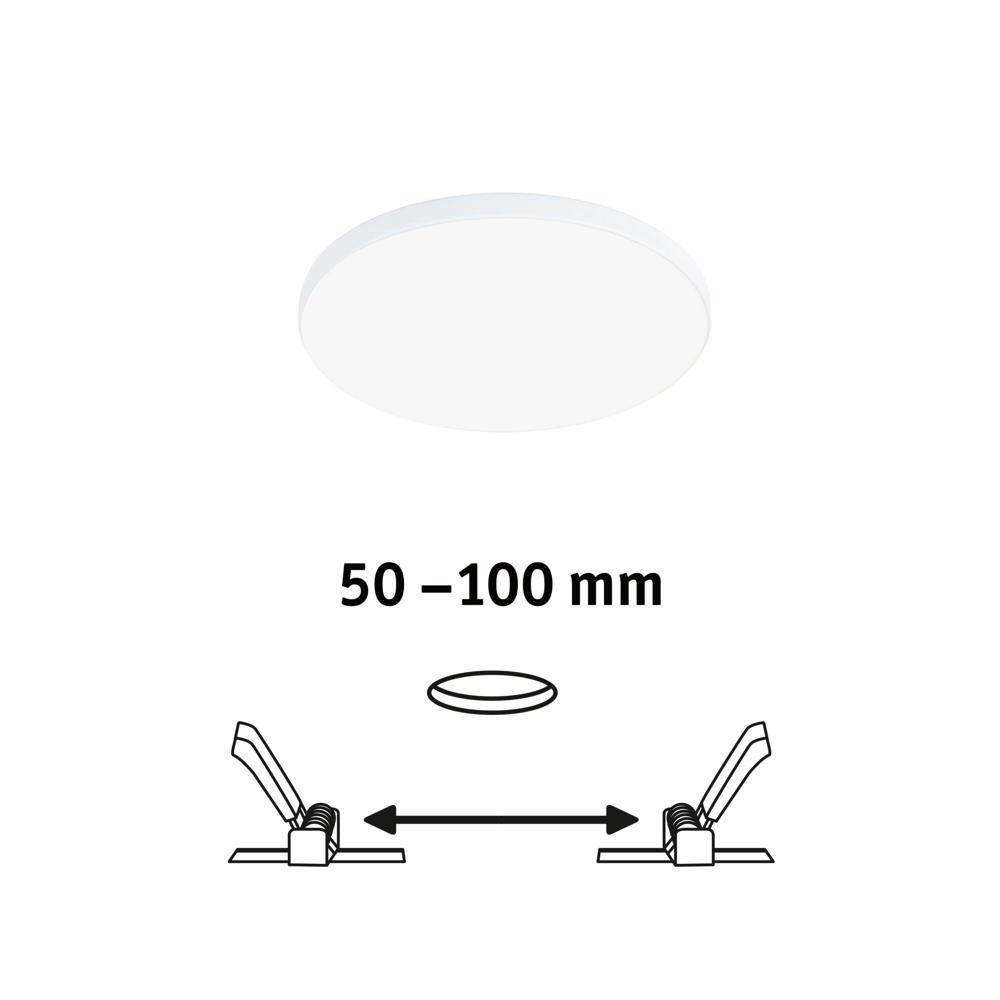 enthalten: LED Angabe, 650lm 4000K, 8,5W Ja, rund LED, Panele IP44 fest 4000, keine Weiß Leuchtmittel in Paulmann verbaut, Edge Wandleuchte Einbaupanel LED Veluna