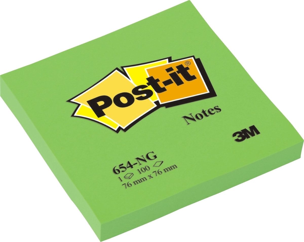 Post-it Notes Haftnotizblock Haftnotizen 76x76mm neongrün