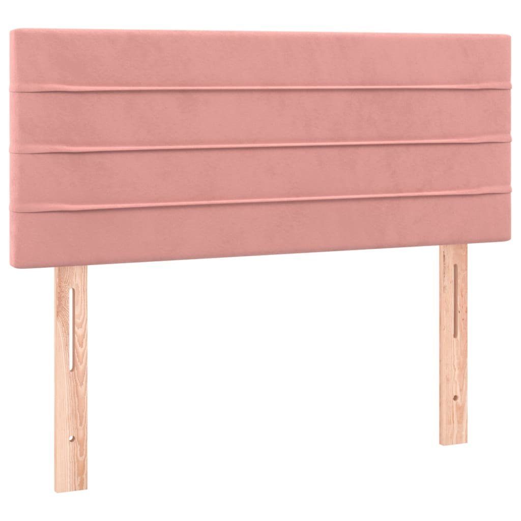 vidaXL Bett Kopfteil Rosa 100x5x78/88 cm Samt (1-tlg)