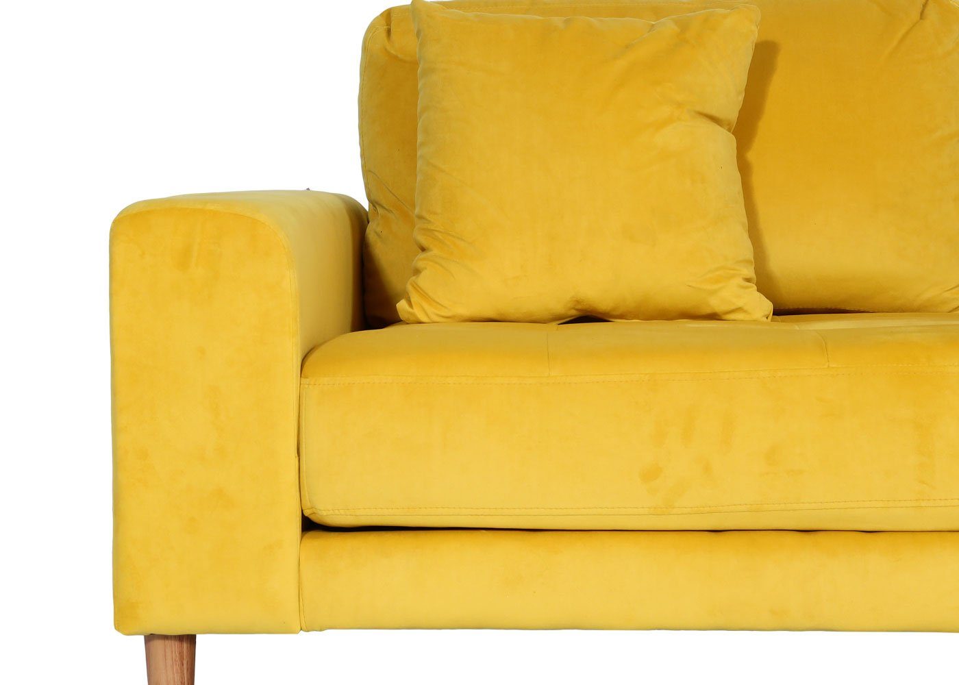 MCW-J54, Lounge-Stil, | 1 Moderner Ecksofa gelb MCW Breite Liegefläche Extradicke gelb Teile, Sitzpolsterung,