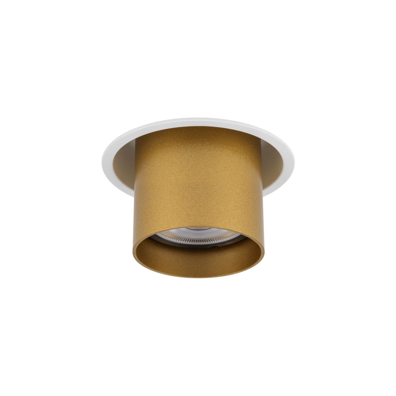 Licht-Erlebnisse Einbauleuchte COLENE, ohne Leuchtmittel, Metall Ø 8.3 cm rund in Weiß Gold GU10 Modern