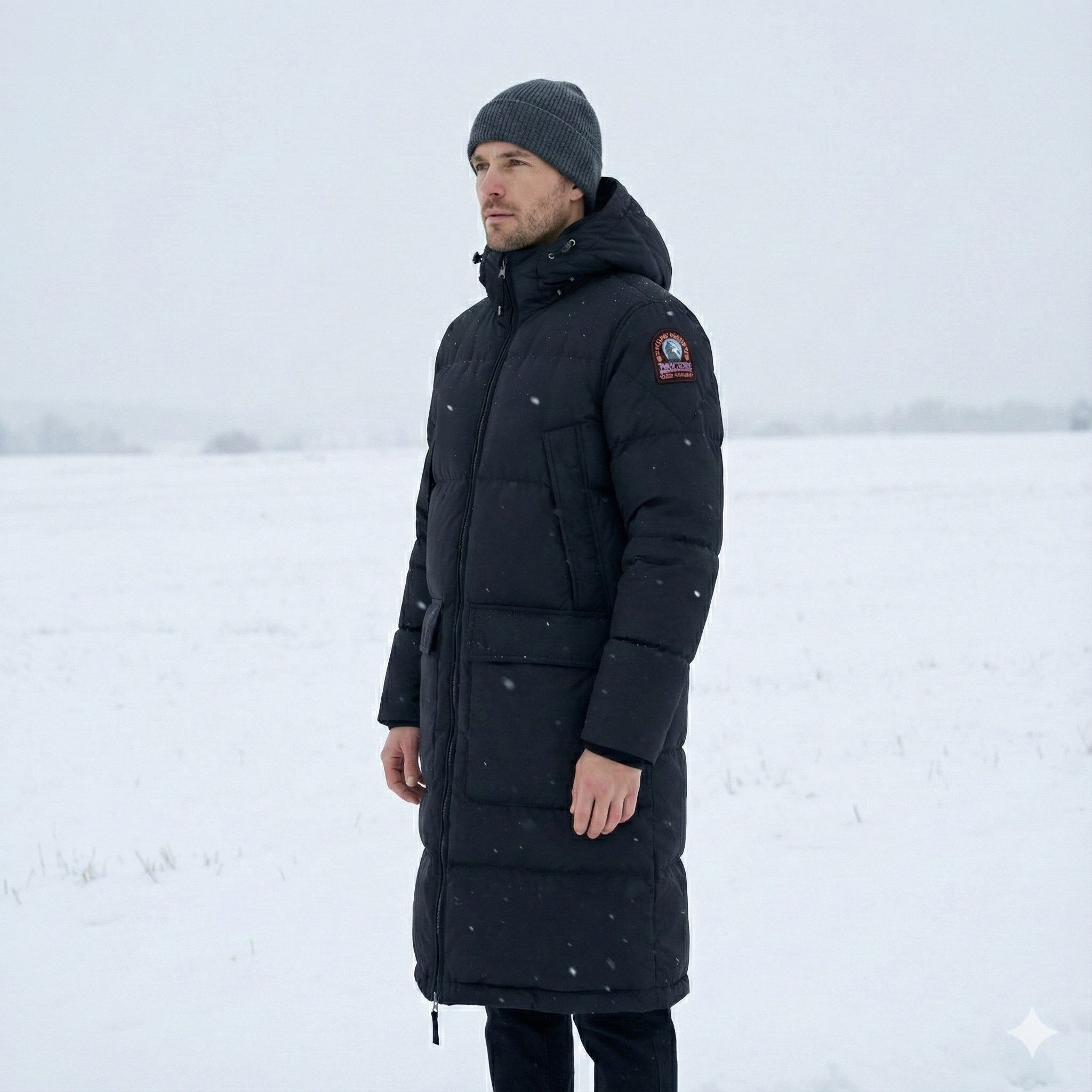Parajumpers Daunenmantel PJS LONG BEAR - DAUNEN PARKA MIT KAPUZE für Herren Black Schwarz