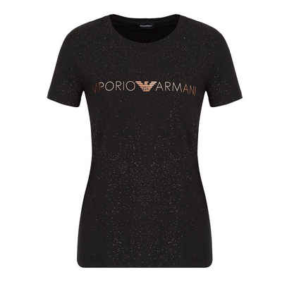 Emporio Armani T-Shirt Round Neck mit glitzernden Sprenkeln