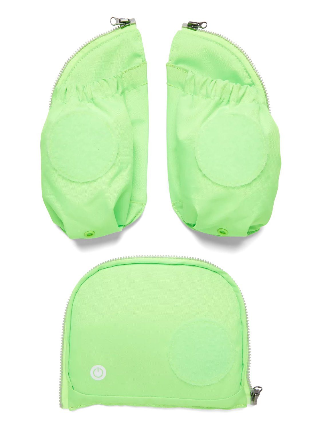 ergobag Schulranzen Fluo LED Seitentaschen Set, reflektierend