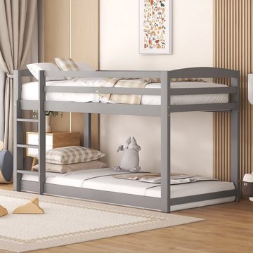 Ulife Etagenbett Kinderbett Jugendbett Rahmen aus Kiefer, einfache Montage, 90x200cm