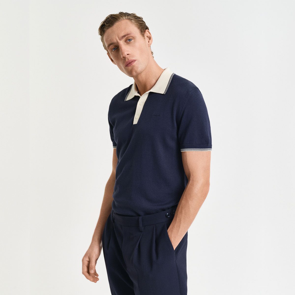 Gant Poloshirt 8030237 Herren Poloshirt in dezenter Strickstruktur
