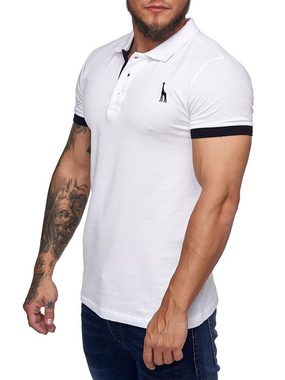 Code47 T-Shirt Code47 Herren Poloshirt Polohemd Basic Kurzarm Einfarbig Slim Fit (1-tlg)