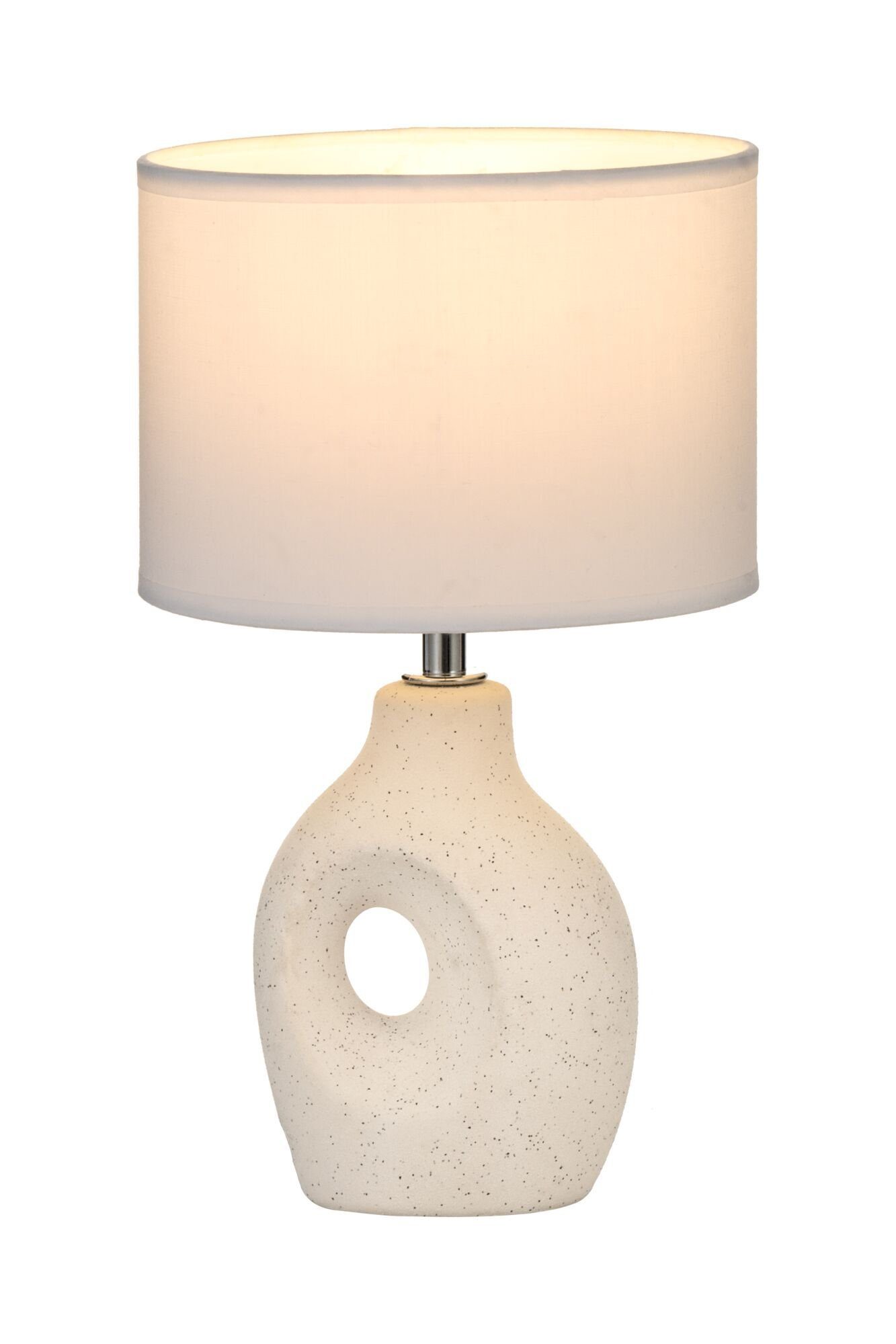 Pauleen Tischleuchte Pure Crush max20W Weiß/Beige 230V Stoff/Keramik, ohne Leuchtmittel, E14 – Bild 4 von 5