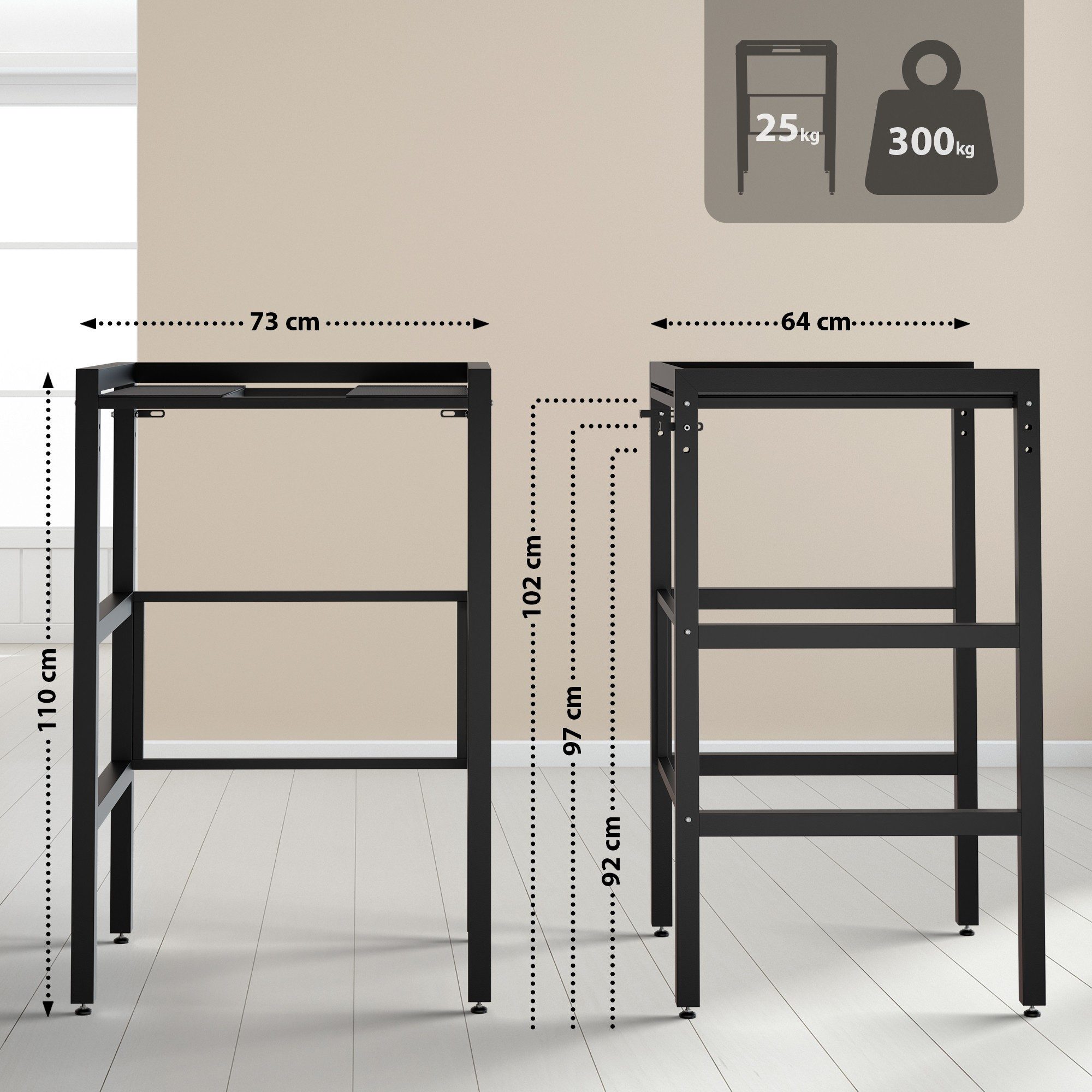 CLP Waschmaschinenuntergestell Gannet, für bis zu zwei Haushaltsgeräte günstig online kaufen