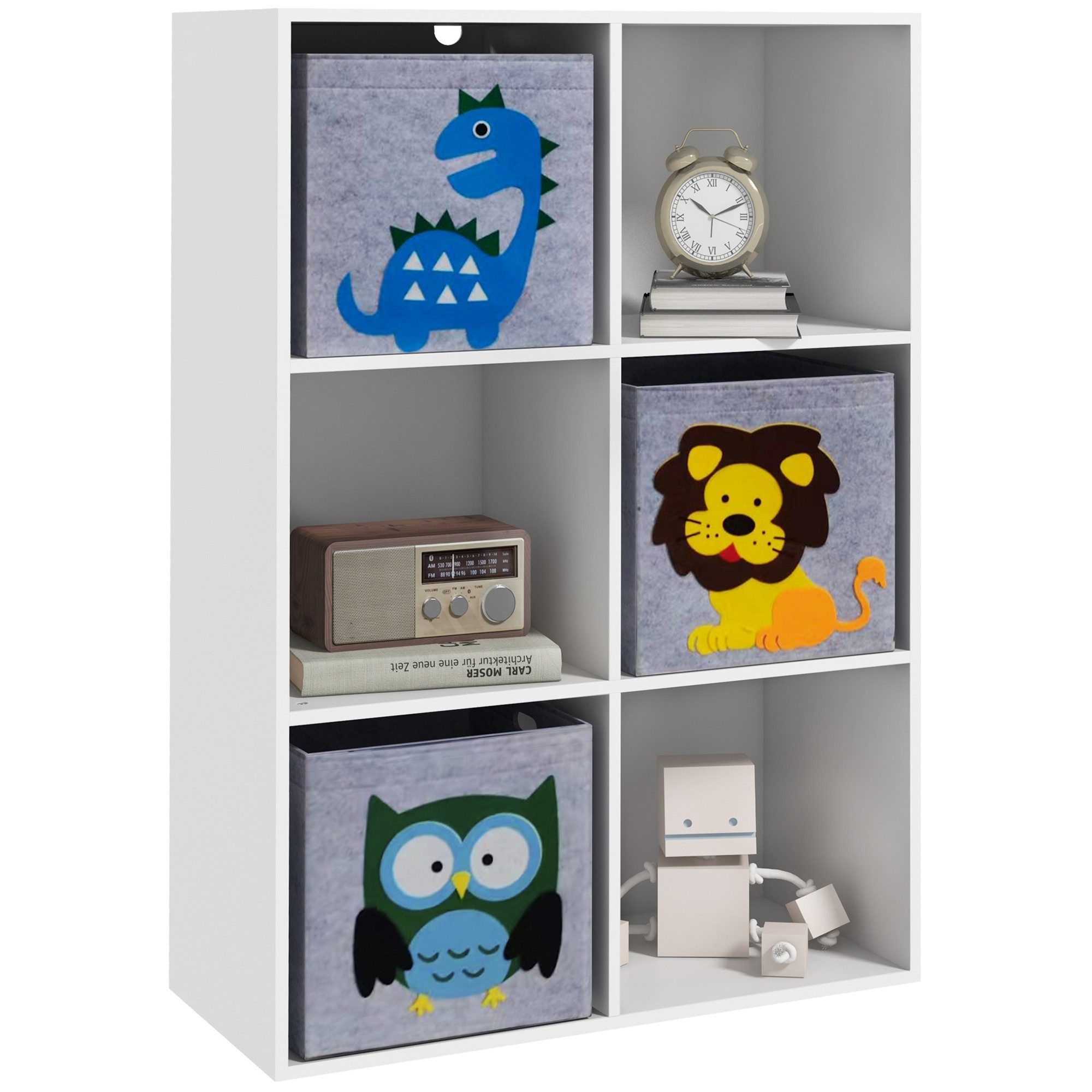 ZONEKIZ Kinderregal Kinderschrank mit 6 geräumige günstig online kaufen