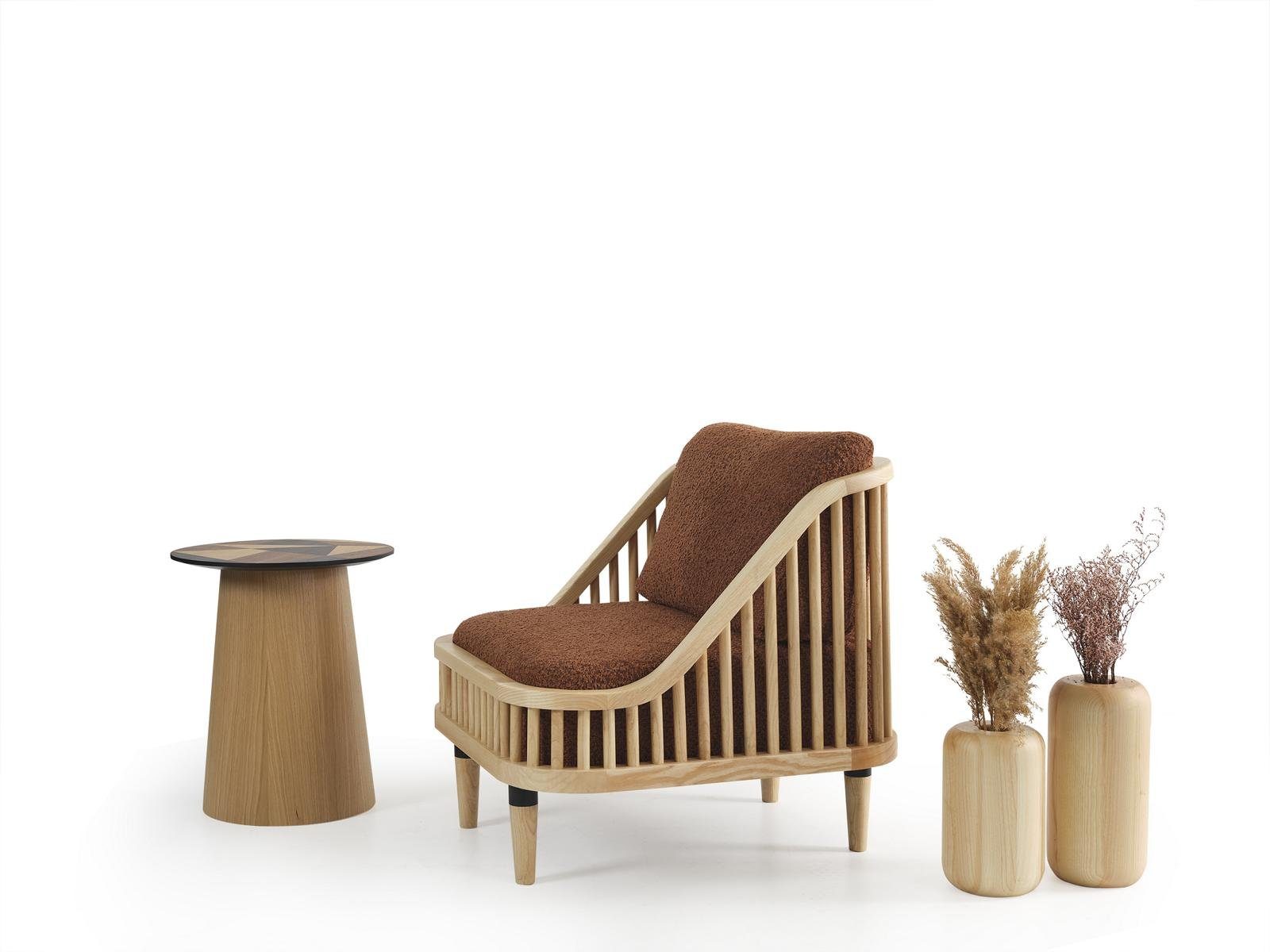 JVmoebel Sessel Holz Sessel Wohnzimmer Made (Sessel), Möbel Europe Lehnstühle Polster Neu in
