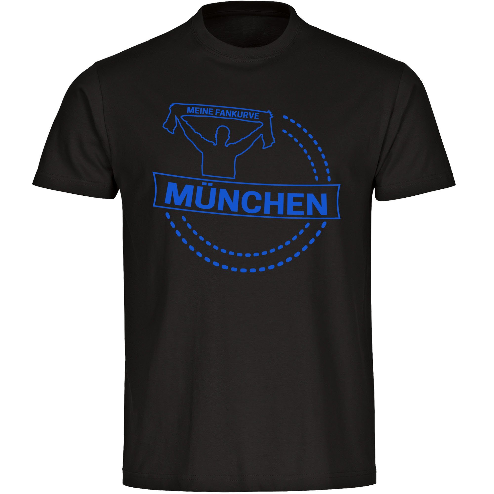 multifanshop T-Shirt Herren München blau - Meine Fankurve - Männer