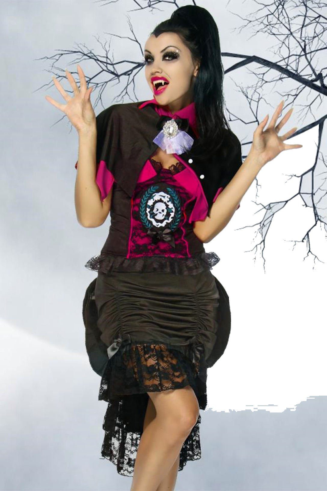 Atixo Vampir-Kostüm 5-tlg. Gothic-Vampirkostüm Karneval Halloween