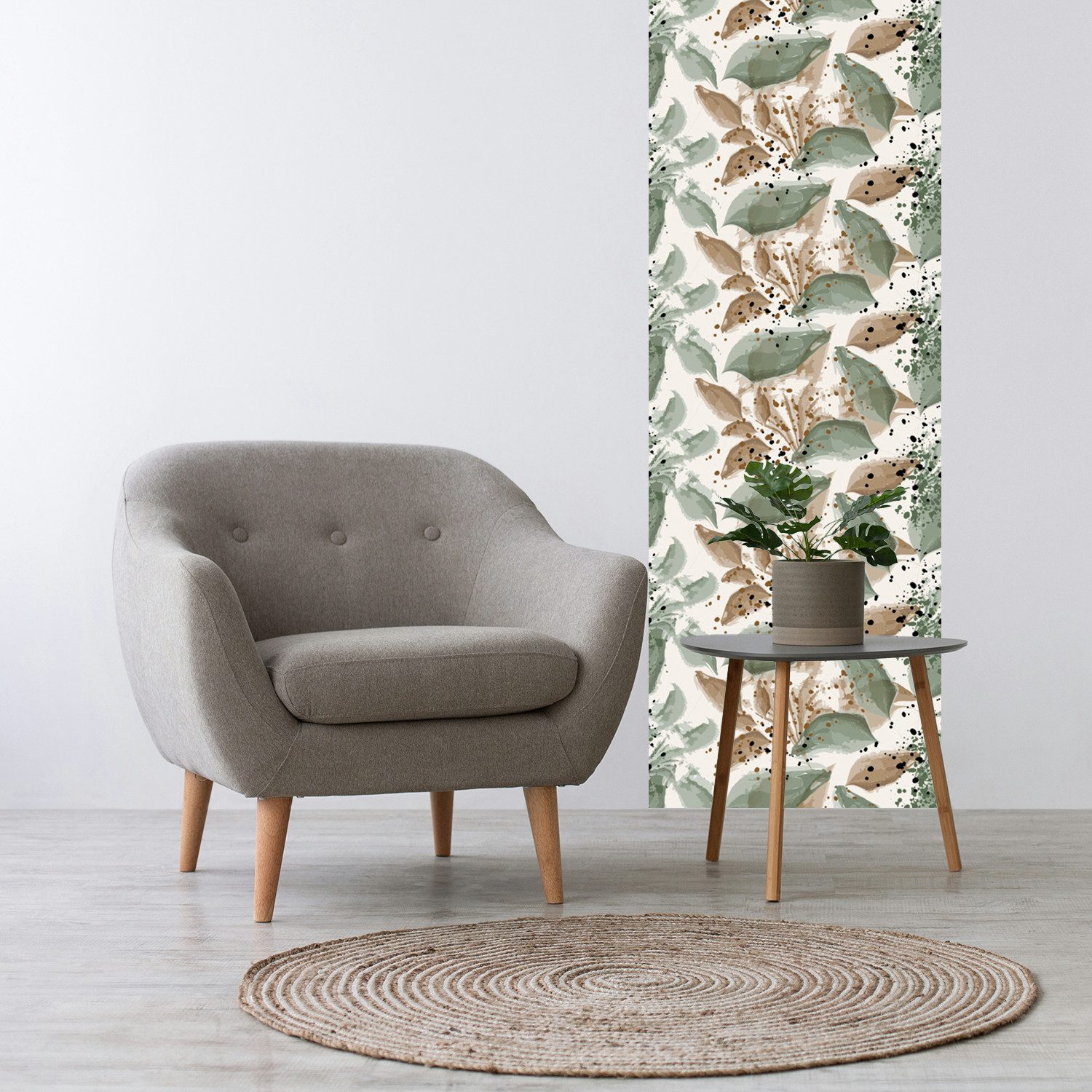 queence 3D-Tapete Planzen, selbstklebendes Wandpaneel, texturiert, bedruckt, mehrfarbig, Motiv, (1 St), 60 x 250 cm Fototapete, Mustertapete, Anbringung ohne Kleister
