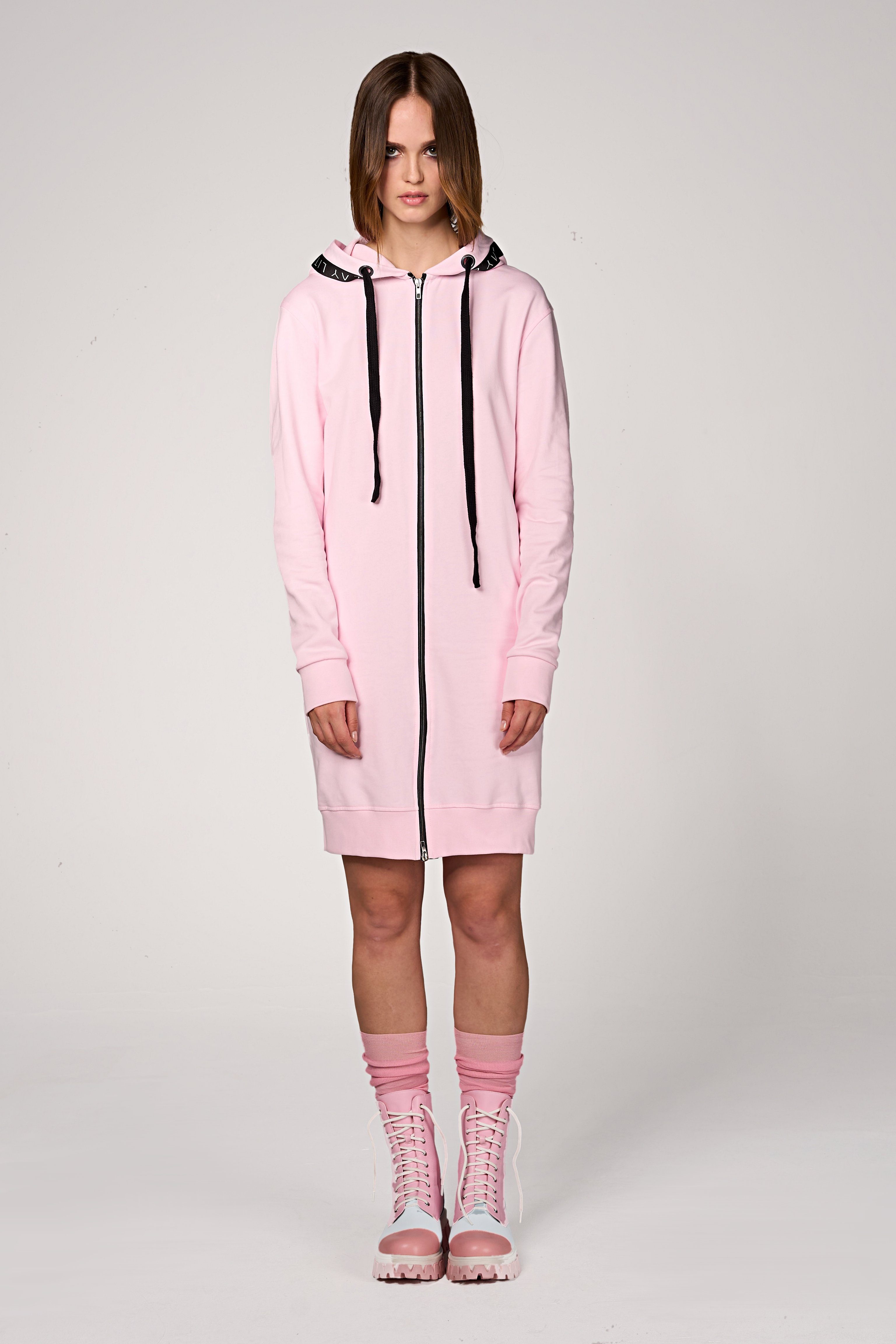 ILAY Lit Kapuzennickijacke Midi Mantel, Rosa günstig online kaufen