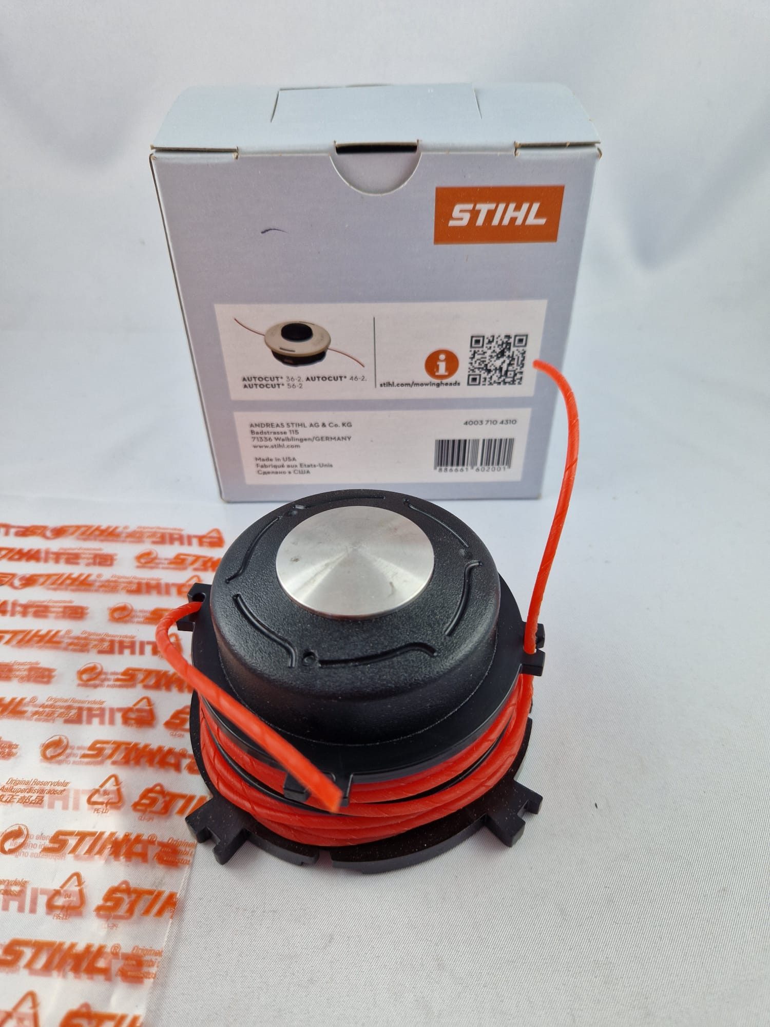 Fadenspule STIHL Spuleneinsatz mit Faden für Autocut 36-2, 46-2, 56-2 40037104310