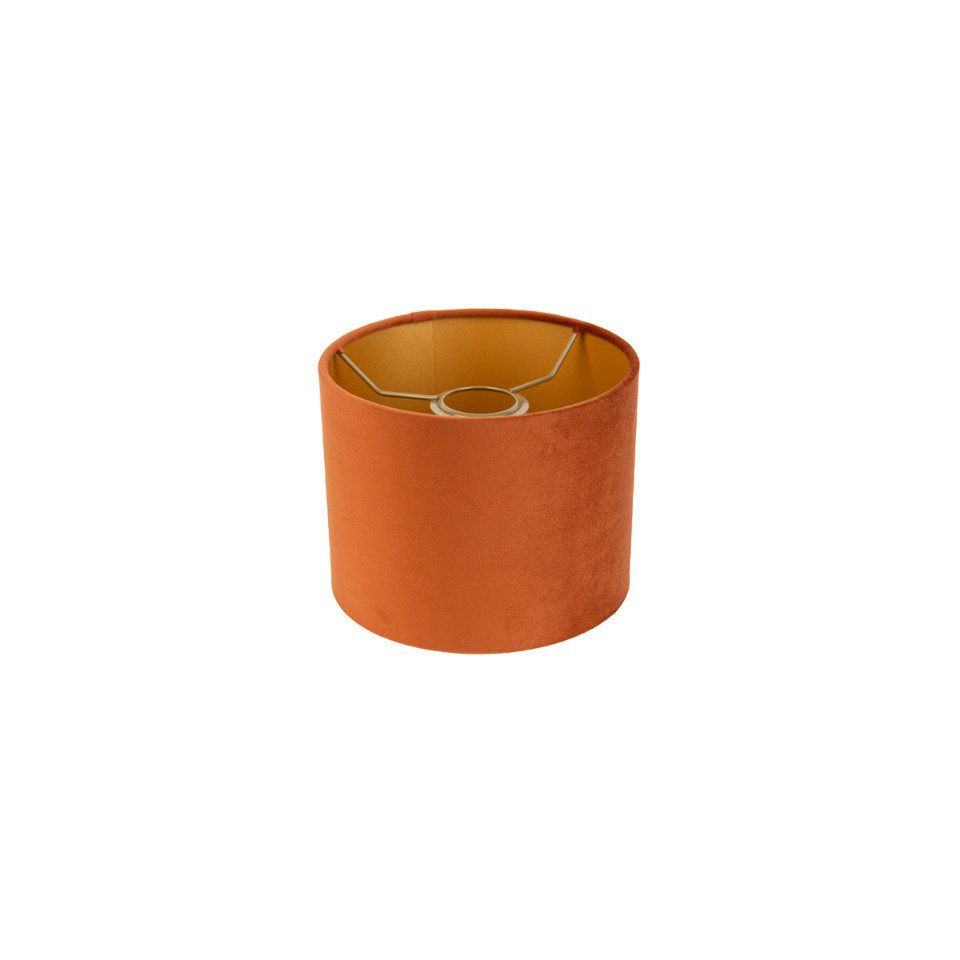 Qazqa Lampenschirm Cilinder oranje goud – Bild 5 von 5