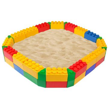 Sarcia.eu Sandkasten Sandkasten aus Bauklötzen XXL 120x23x120 cm