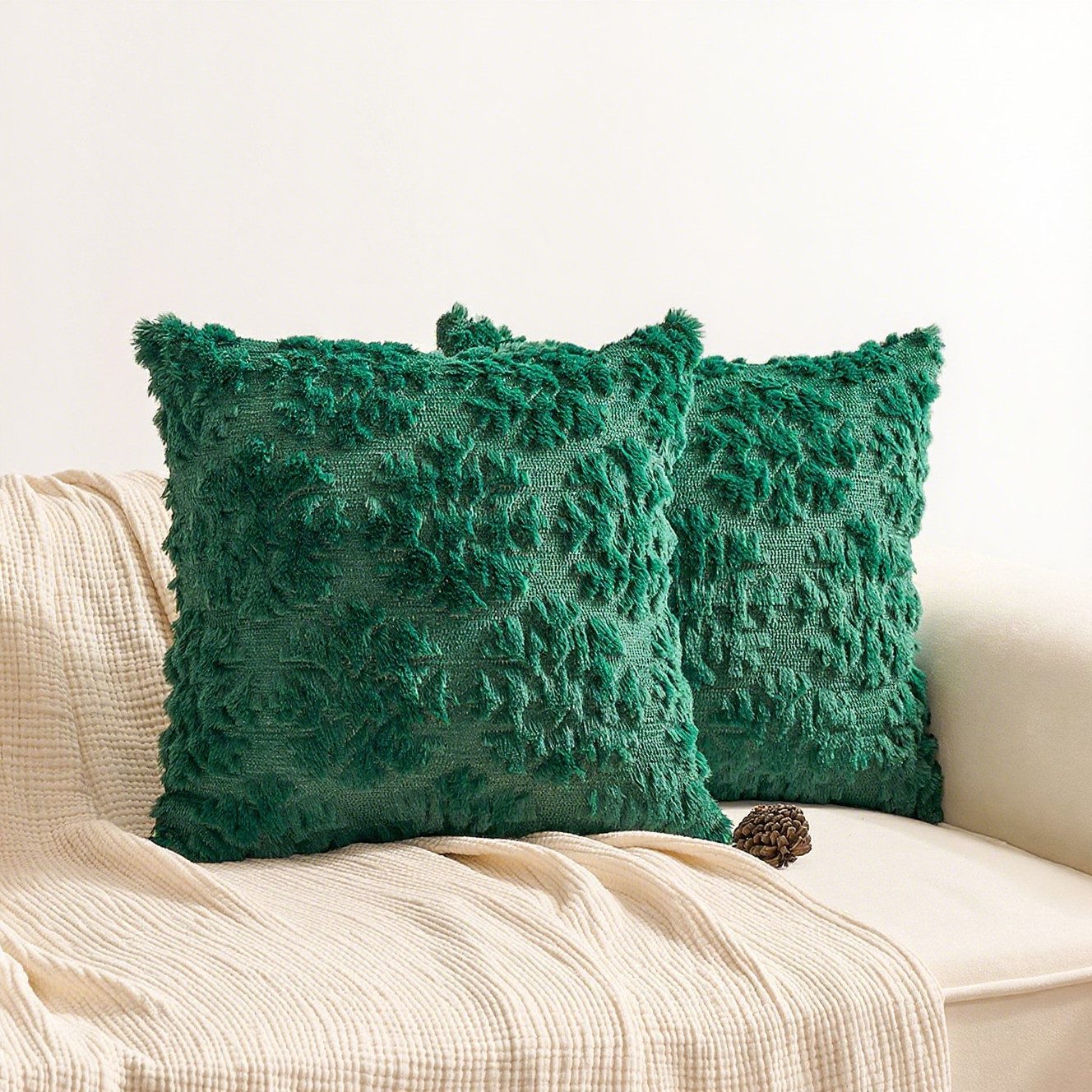 Coonoor Kissenbezug Weihnachten Wolle Kissenbezüge Weicher Plüsch Kurzer Wo günstig online kaufen