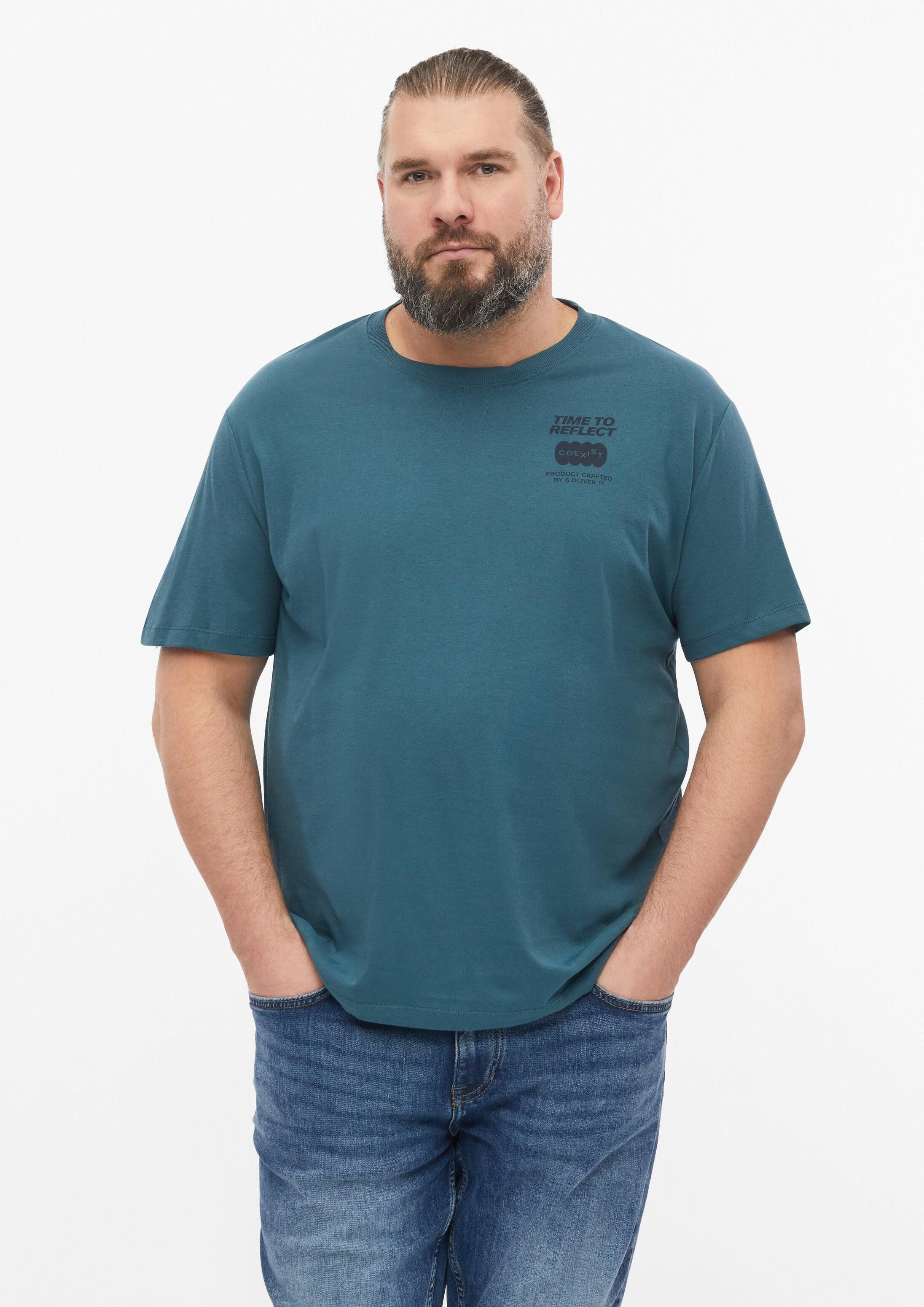 s.Oliver Kurzarmshirt T-Shirt Baumwoll-T-Shirt mit Artwork