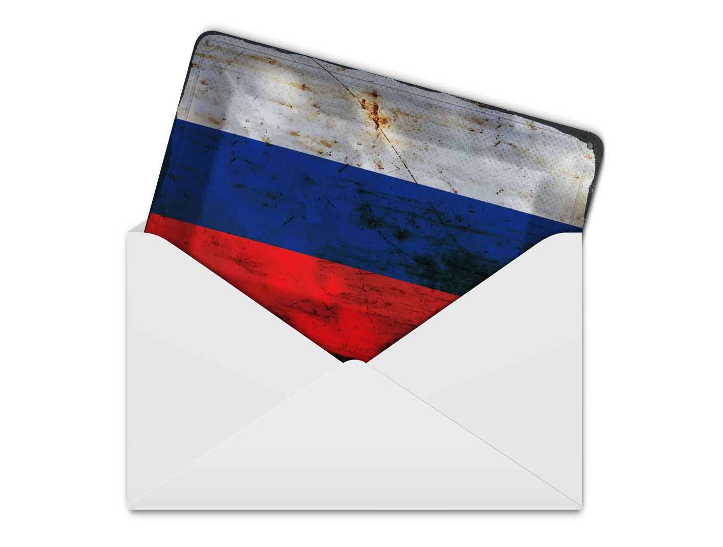 Femer GmbH Postkarte Flagge Russland 14x10 cm Flag of Russia Rost, unfrankiert