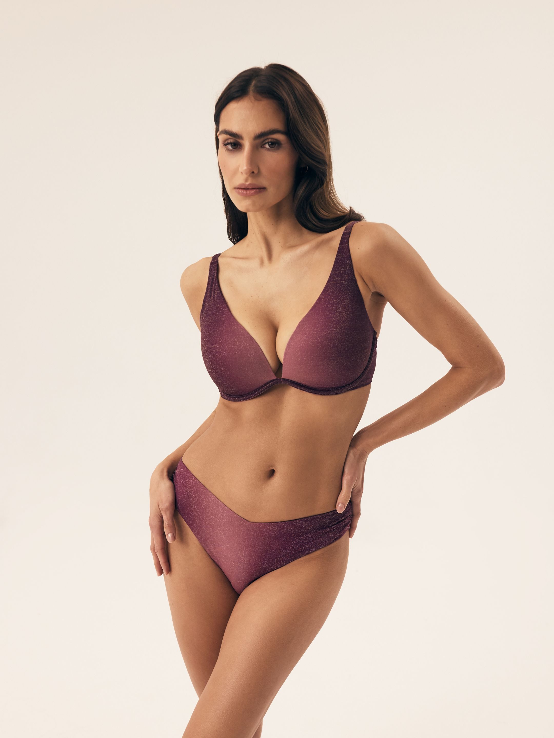 ESOTIQ Bikini-Hose Bikini Slip Zenith, Ombre, Golddetail (1-St)