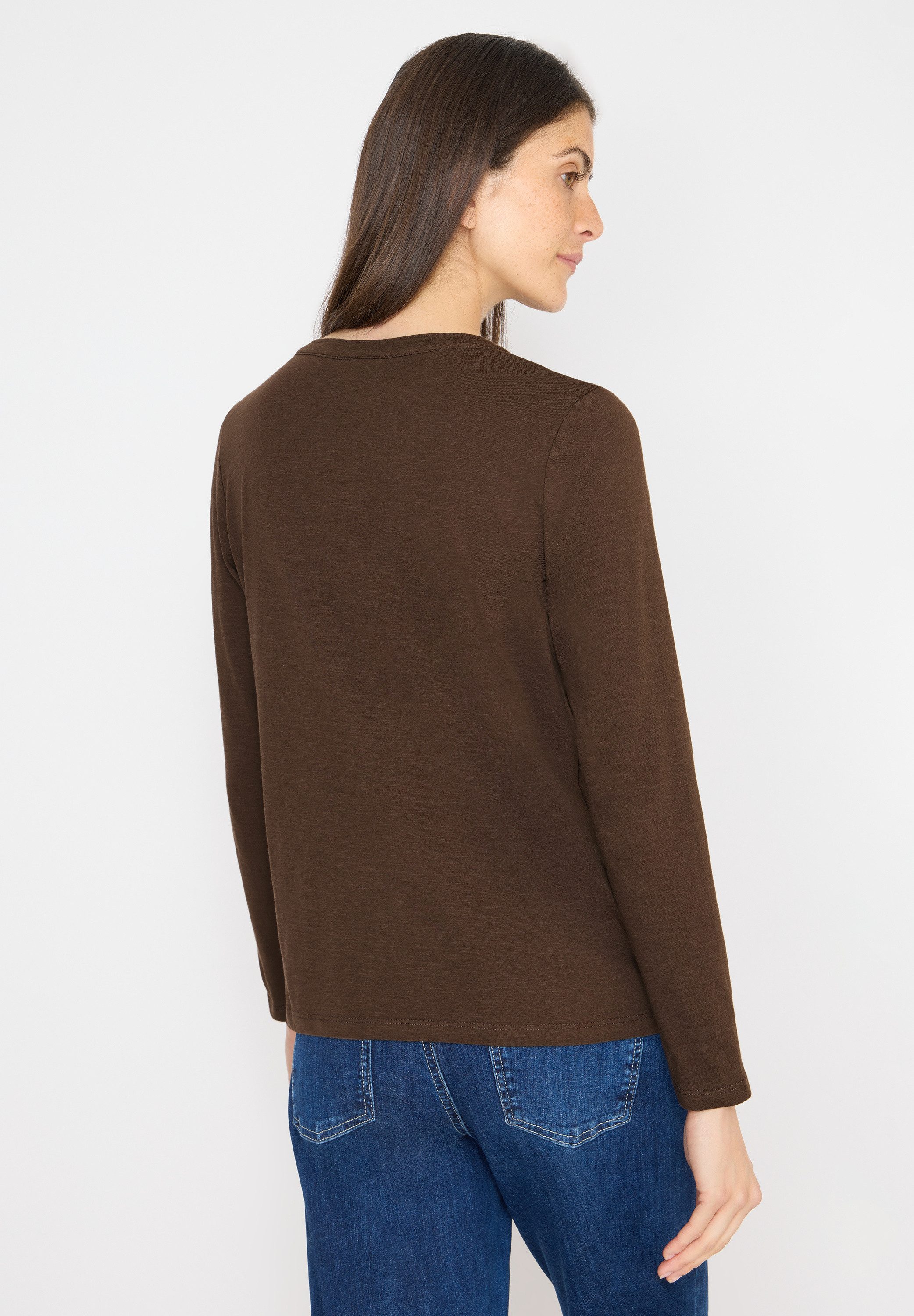 CECIL Langarmshirt aus reiner Baumwolle günstig online kaufen