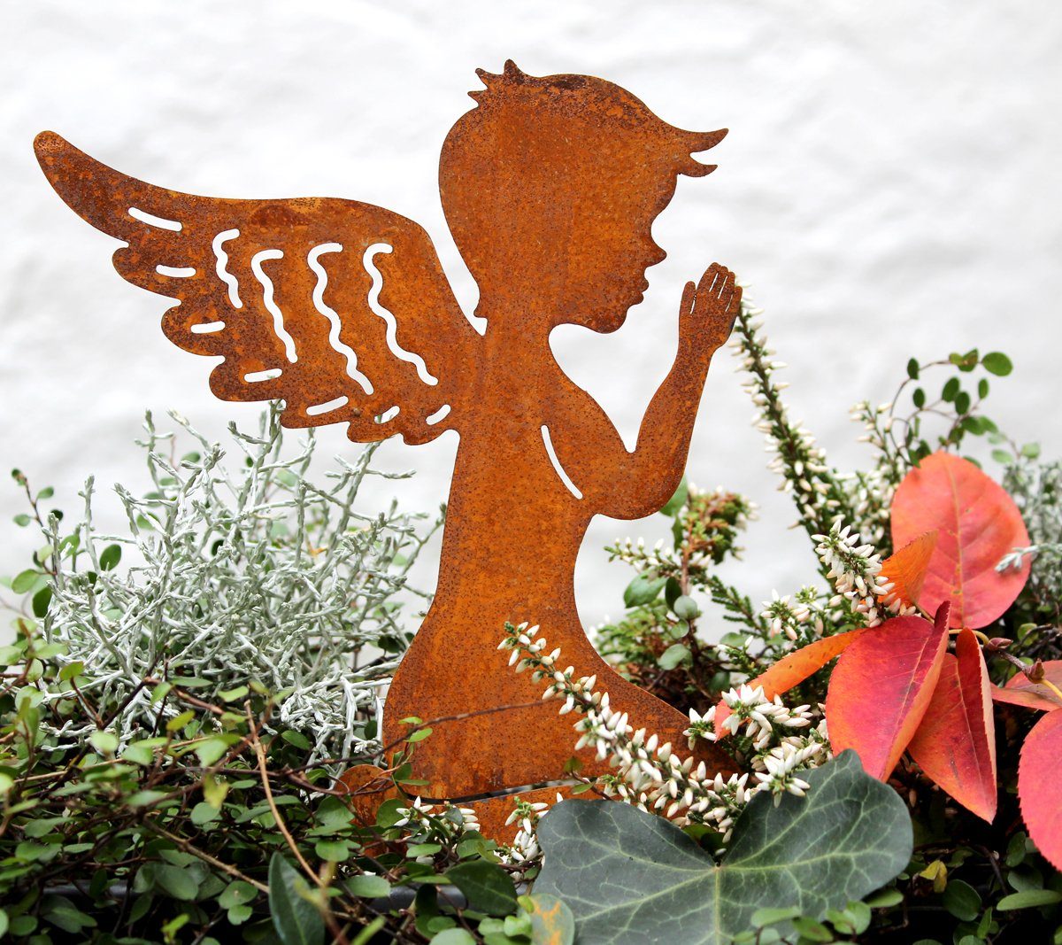 LB H&F Lilienburg Engelfigur Grabdeko Grabschmuck Engel Rost Rostengel bete günstig online kaufen