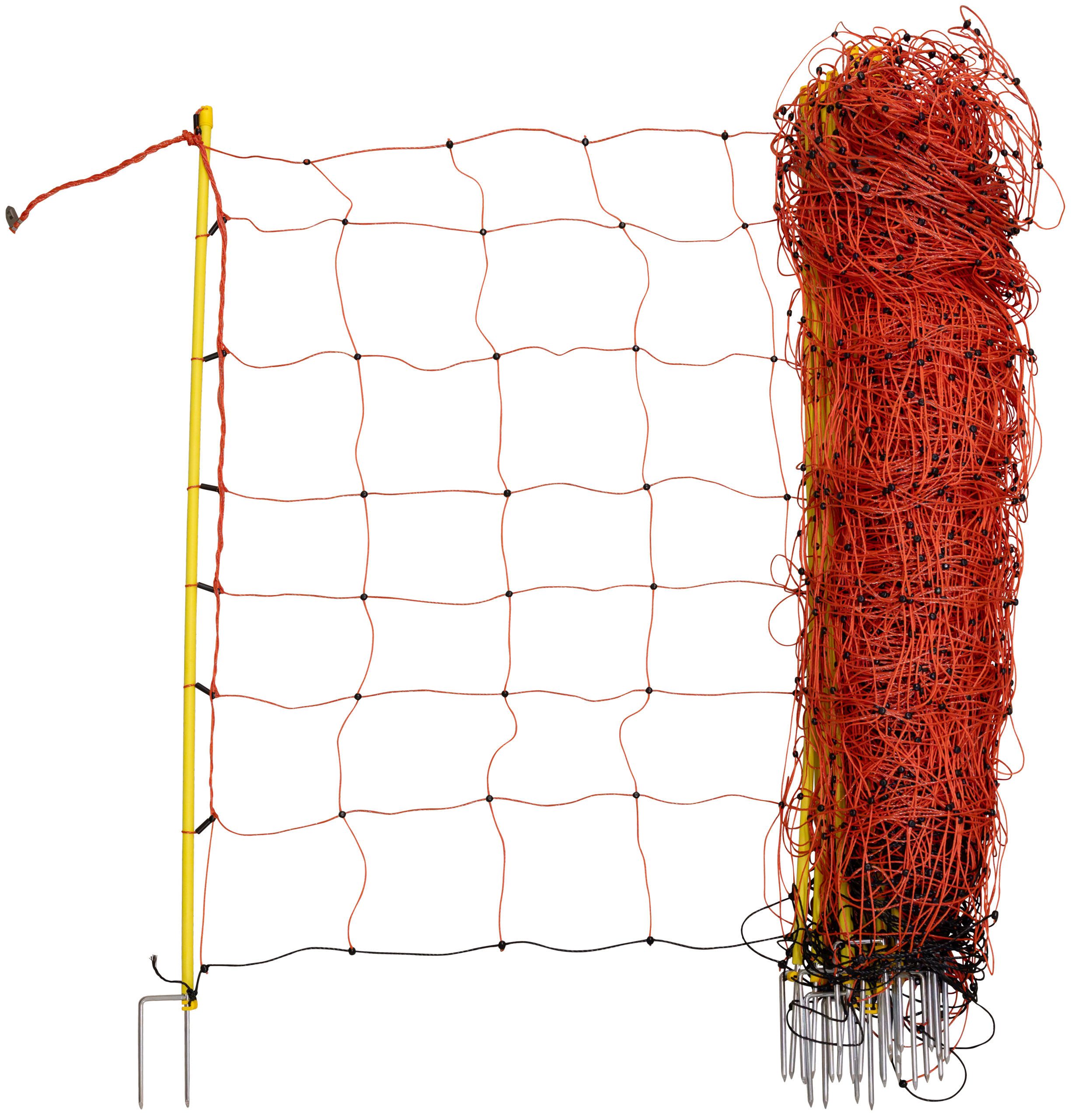 Kerbl Weidenzaun Schafnetz, 50m, orange, Höhe: 108 cm - Doppelspitze
