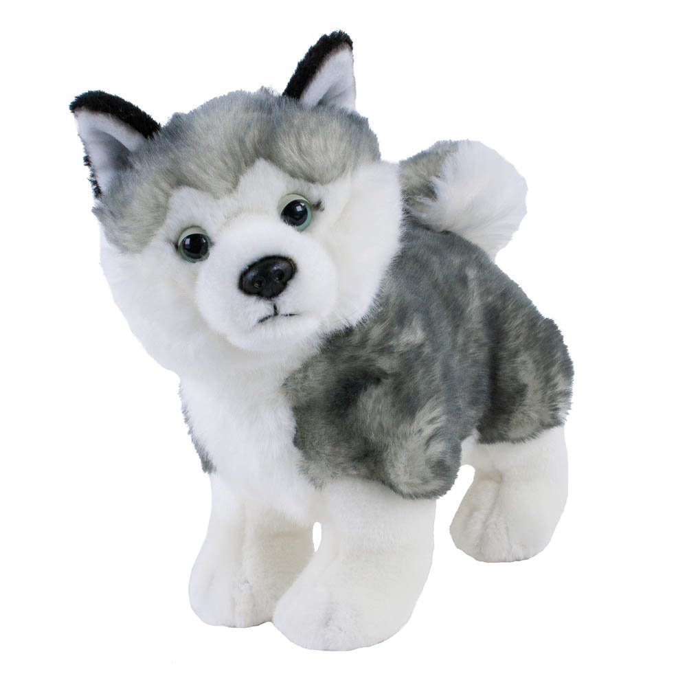 Teddys Rothenburg Kuscheltier Hund Husky stehend 25 cm Uni-Toys Kuscheltier