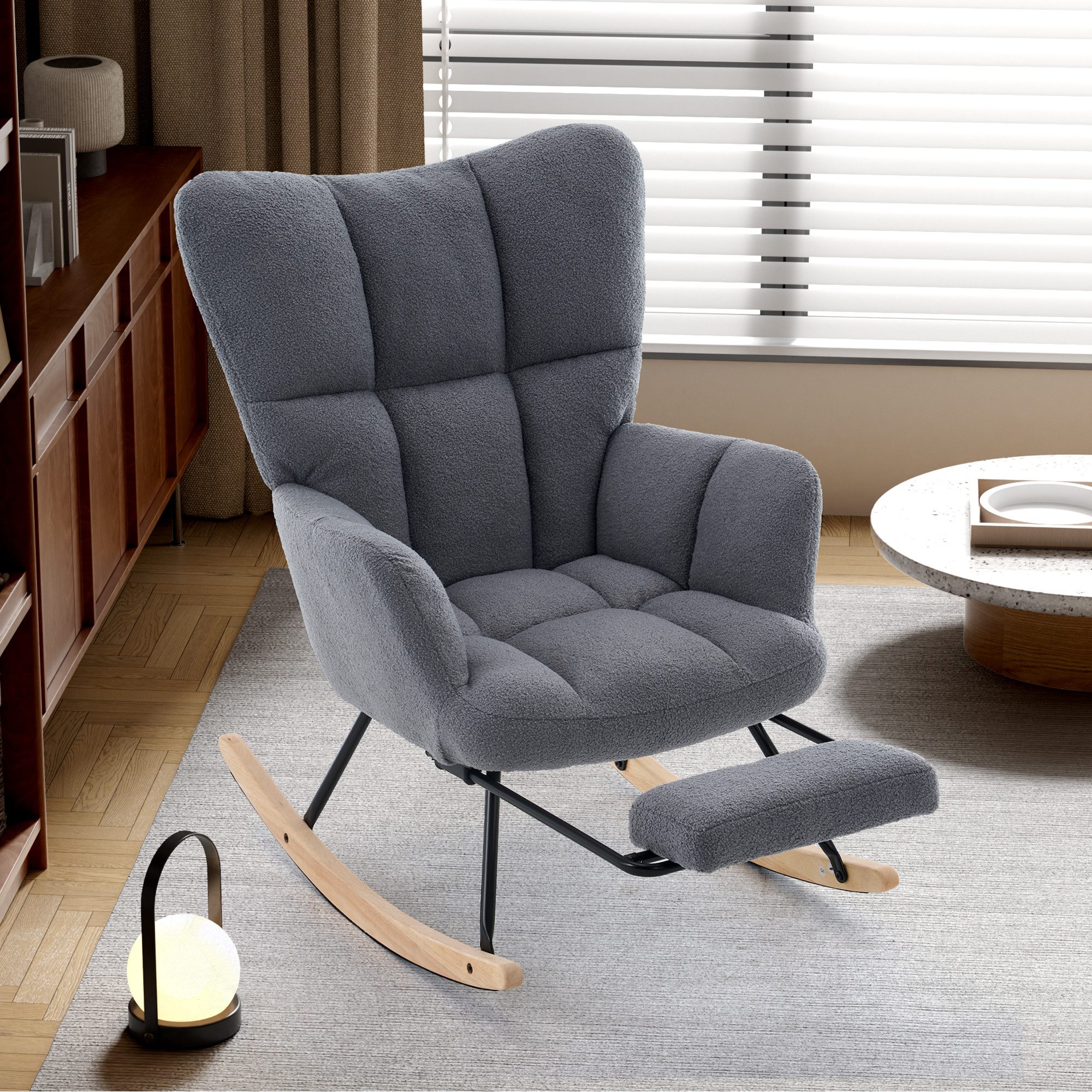 STILVORA Schaukelstuhl Schaukelsessel wohnzimmer verdickte Relaxsessel mit günstig online kaufen