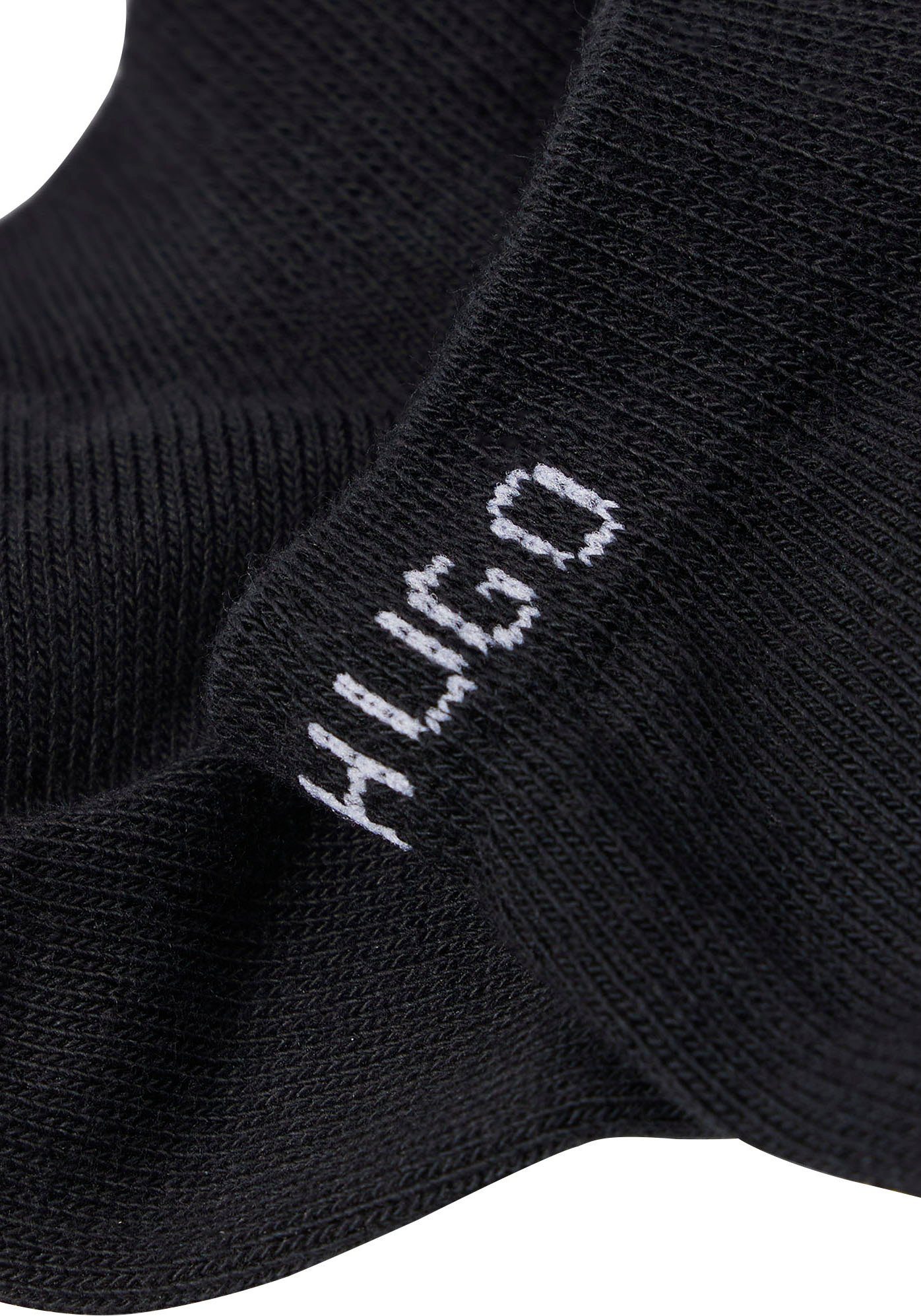 Sneakersocken UNI mit Markenschriftzug 6P HUGO 10 (6-Paar) CC am Socken Bündchen W schwarz AS