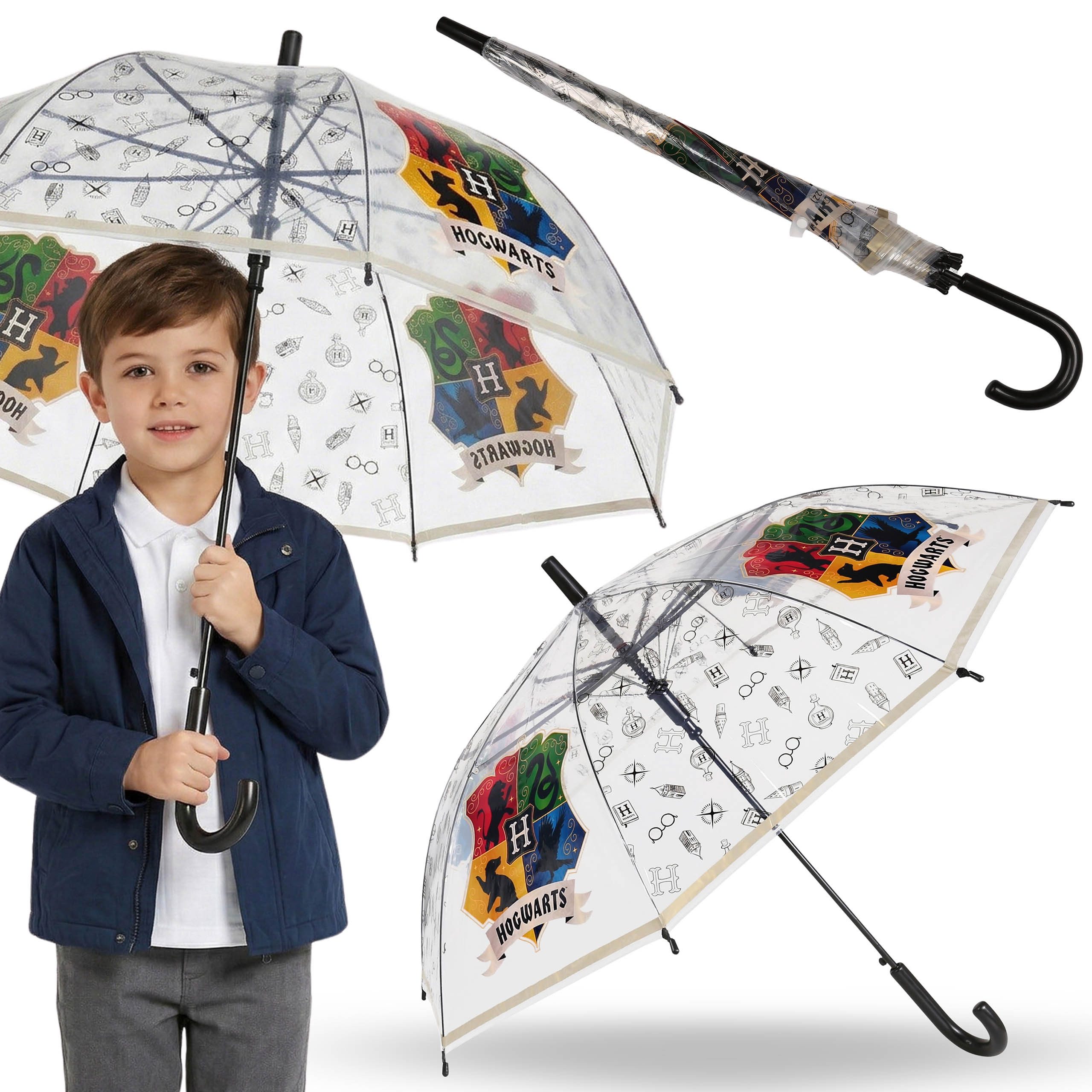 Harry Potter Taschenregenschirm Harry Potter HOGWARTS Kinderregenschirm, transparent, Auto