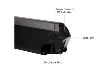 PowerSmart 505mm E-Bike Akku Teilintegriert, Ersatz für Telefunken, Crussis, Emu, Juicy Bike, LOVELEC, LEADER FOX, Oxygen, Proxy Cycle usw Li-ion 14500 mAh (36 V)
