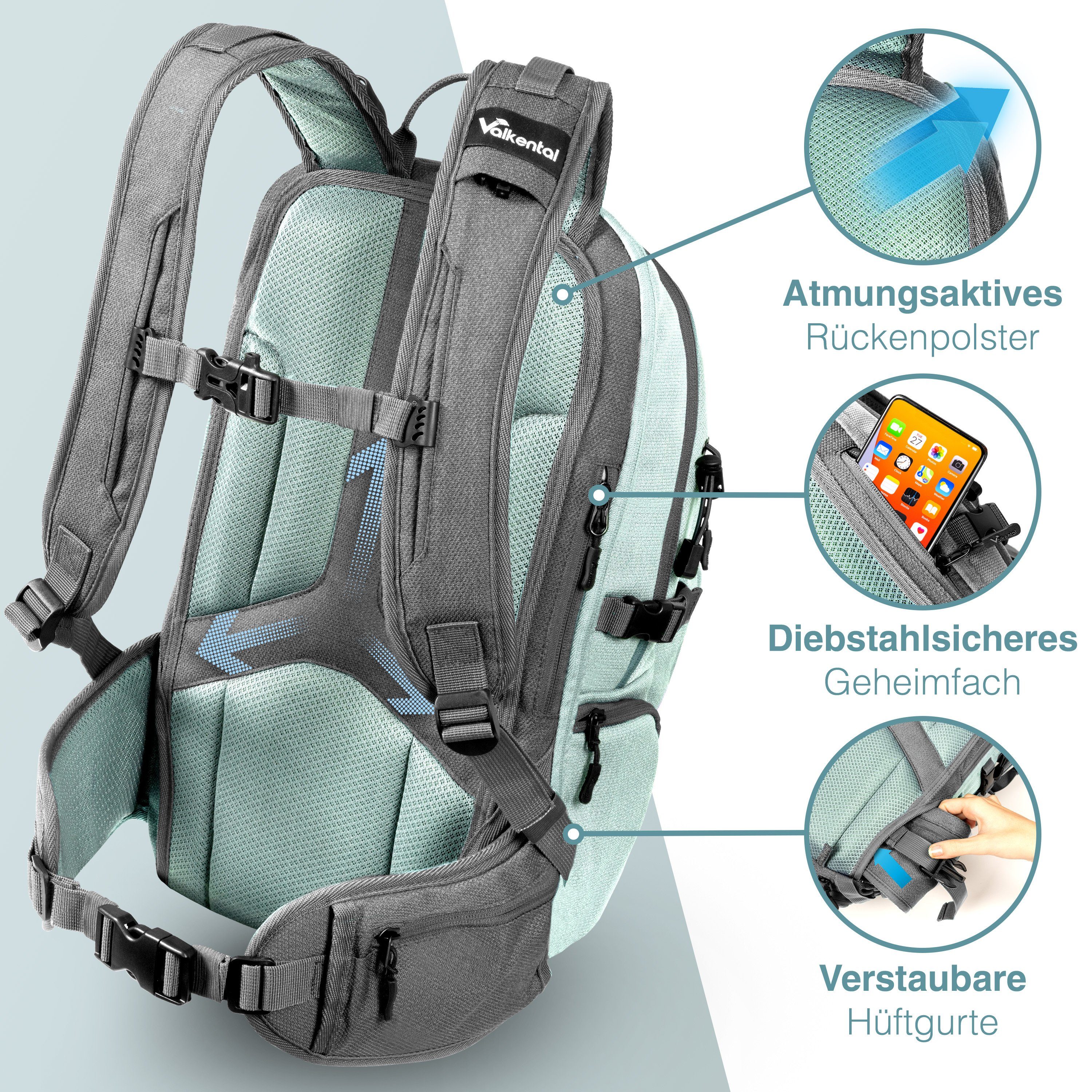 Valkental Wanderrucksack Fahrradrucksack & Outdoor Rucksack, günstig online kaufen