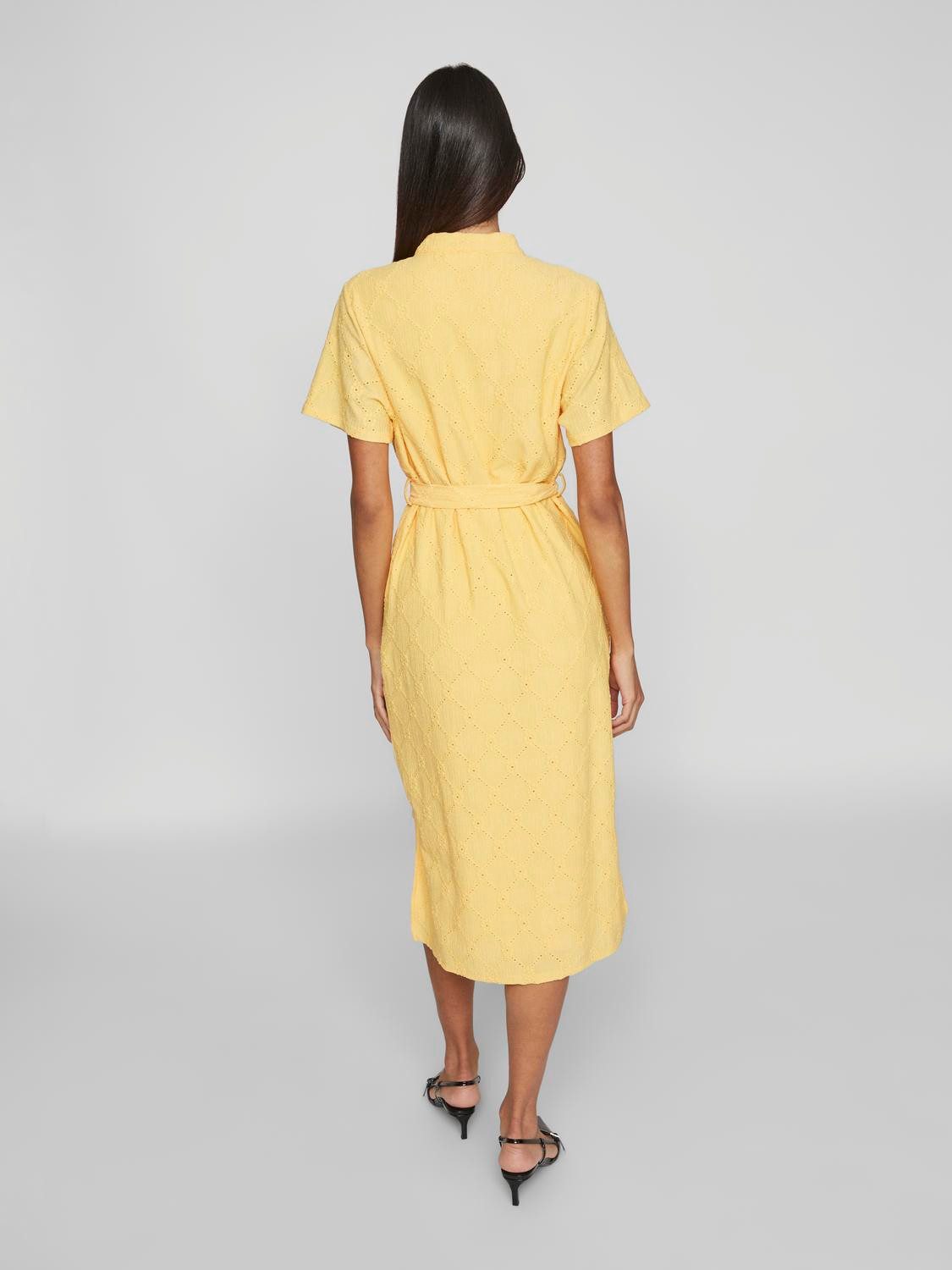 Vila Shirtkleid Kurzes Design Ärmel Geknöpfte günstig online kaufen