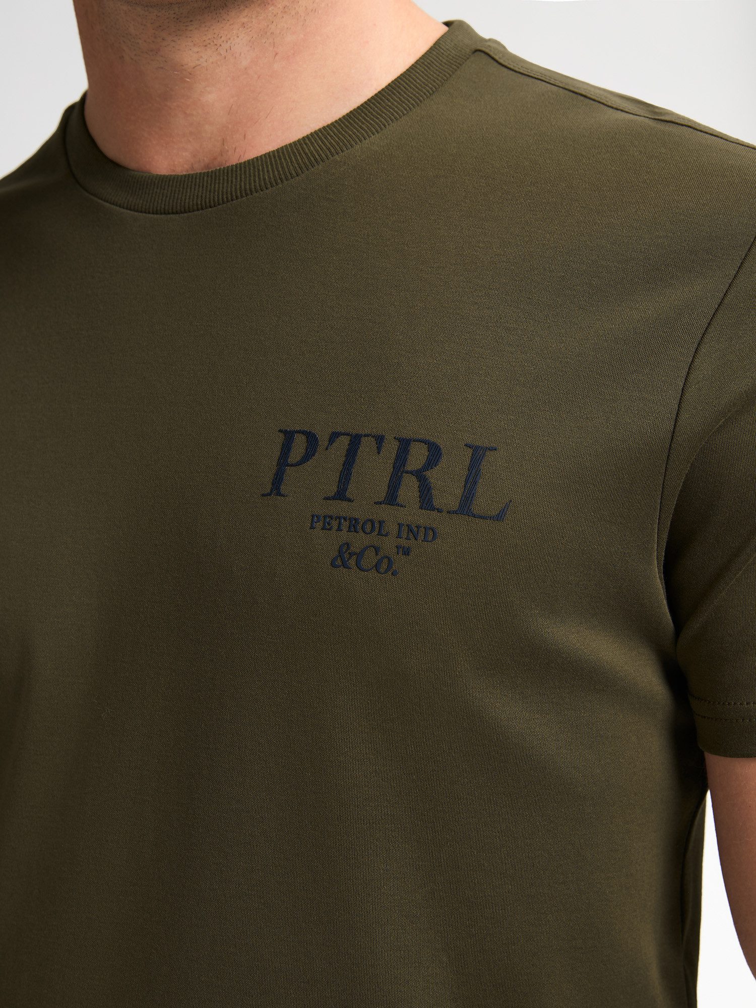 Petrol Industries T-Shirt mit Logo Schriftzug