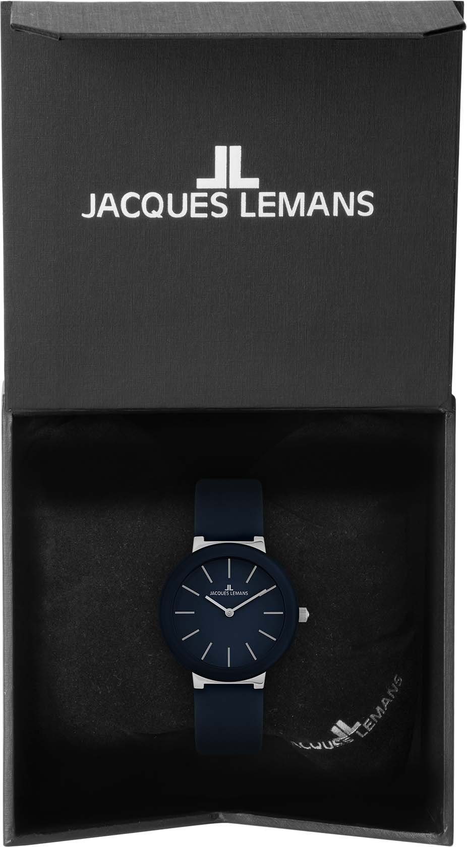 Jacques Lemans Quarzuhr Monaco 42-9D, Armbanduhr, Damenuhr, Crystexglas, Lederarmband