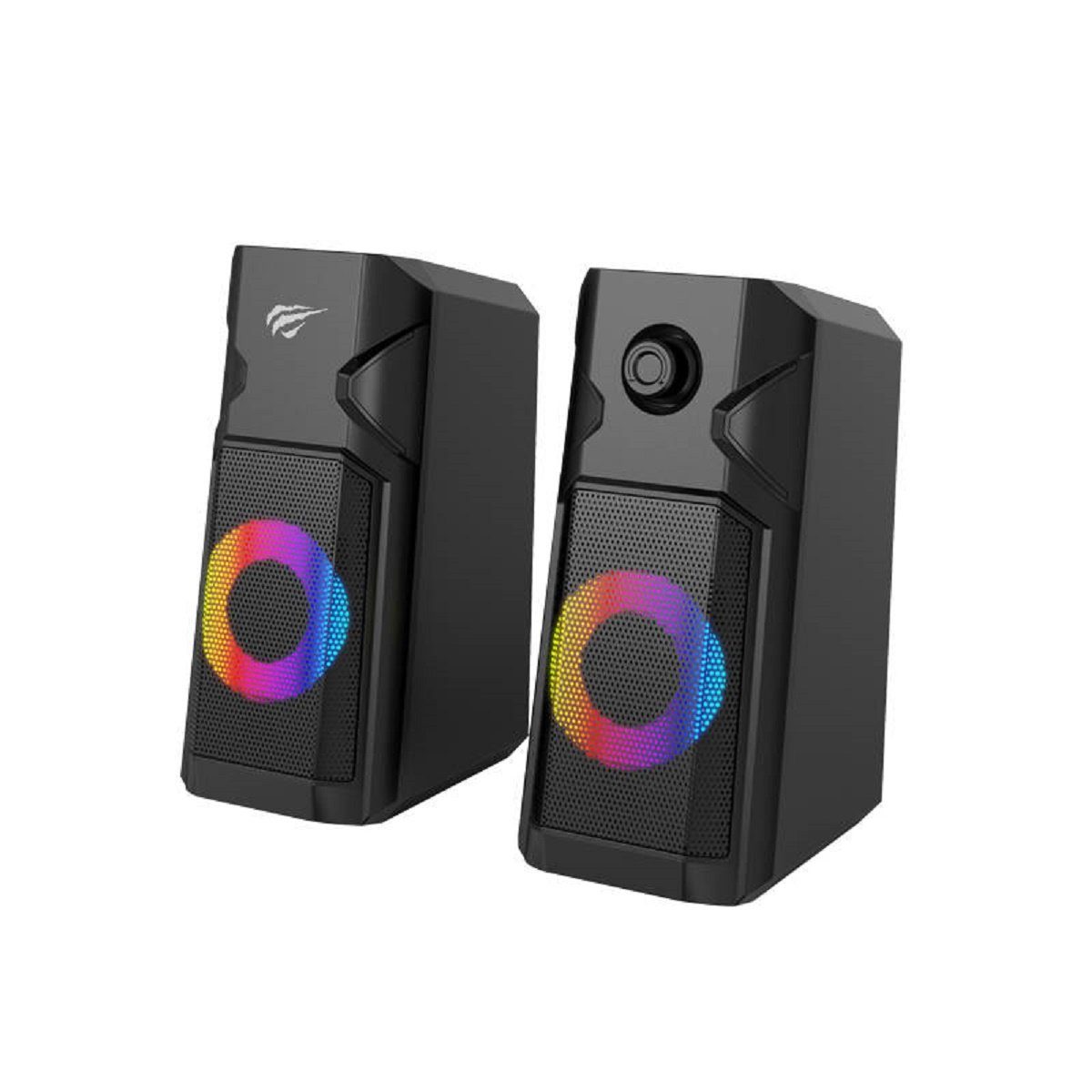 Havit Computer Lautsprecher PC- Lautsprecher Speakers RGB 100Hz-20kHz Schwarz 2.0