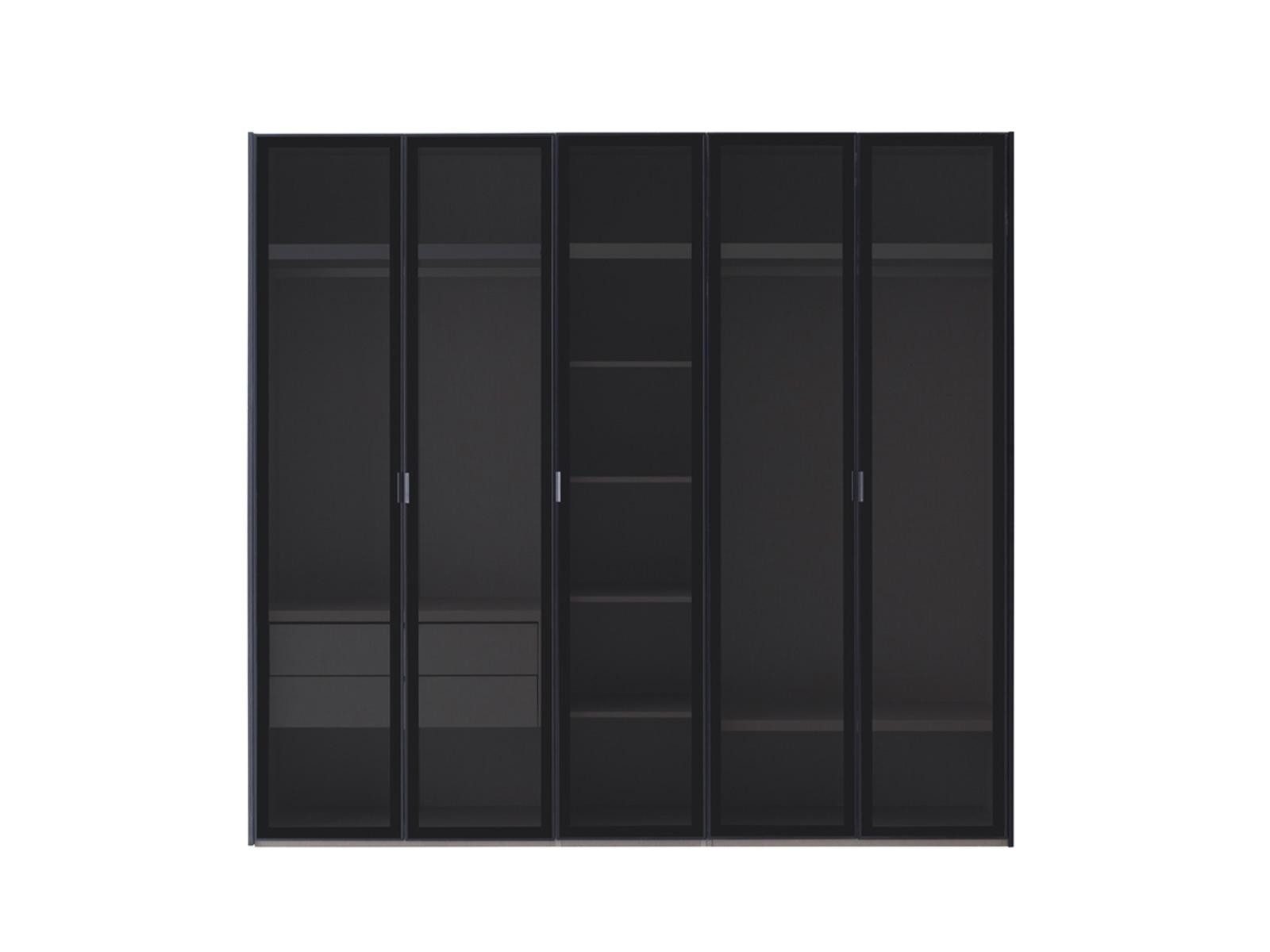JVmoebel Kleiderschrank Kleiderschrank Modern Schwarz Elegant Schrank Drehtürenschrank Made in Europa